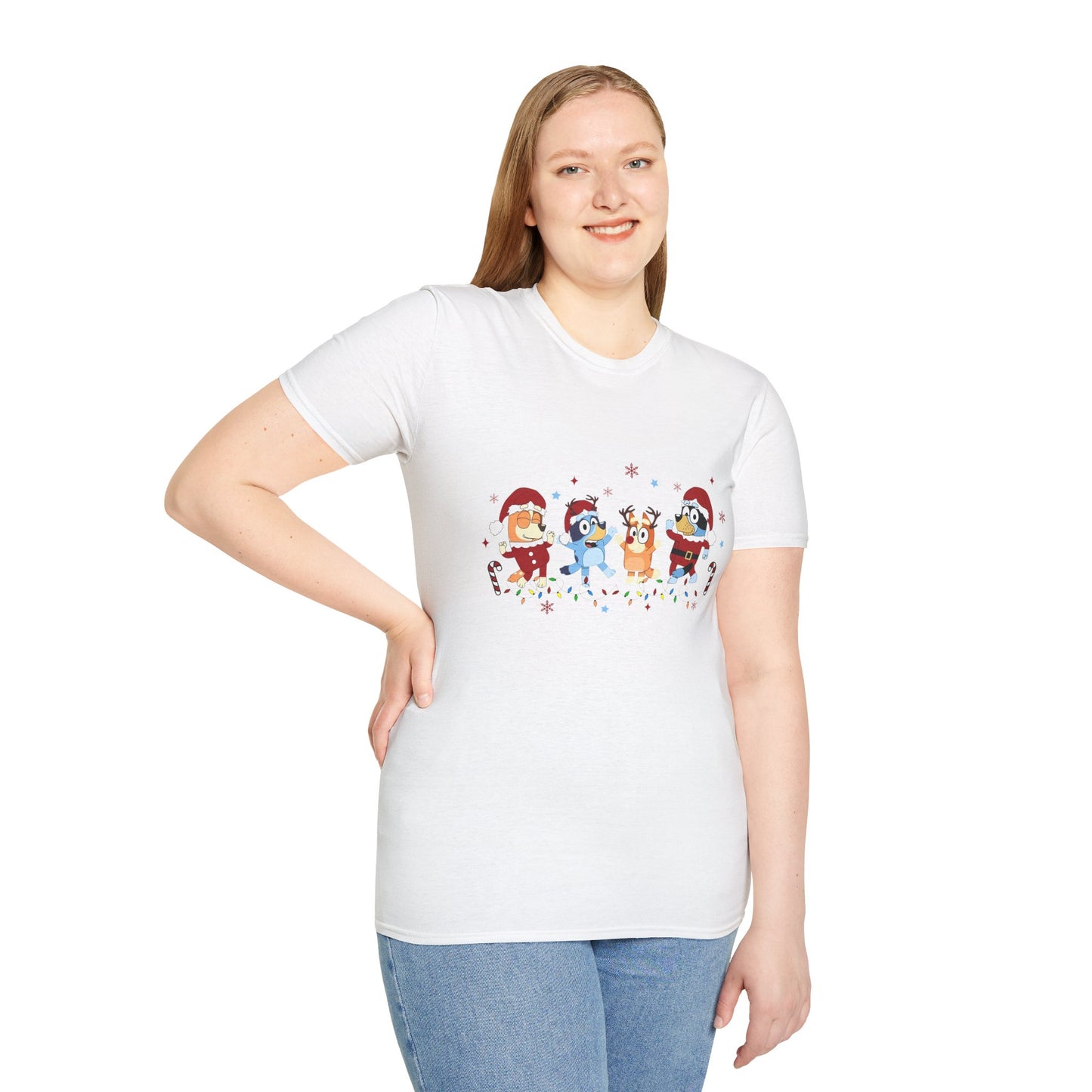 Princess Grace Festive Holiday Unisex T-Shirt - Cheerful Cartoon Characters