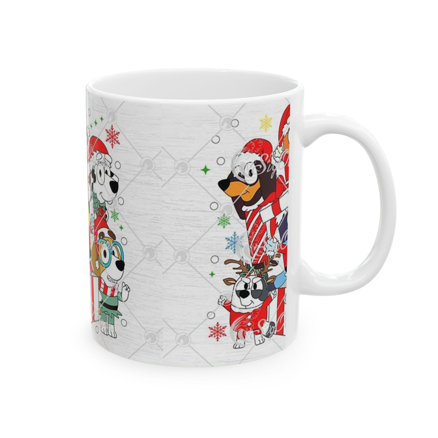 Princess Grace Festive Dog-Themed Ceramic Mug – Perfect Holiday Gift!