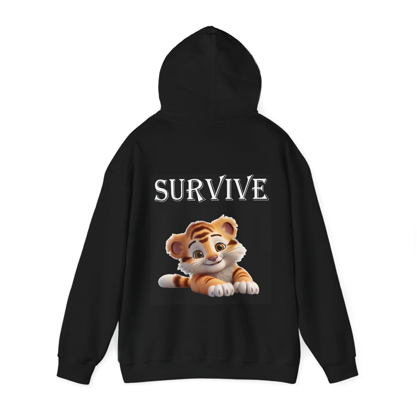 Princess Grace  Survive Tiger Hoodie - Unisex Heavy Blend™ Sweatshirt for Animal Lovers