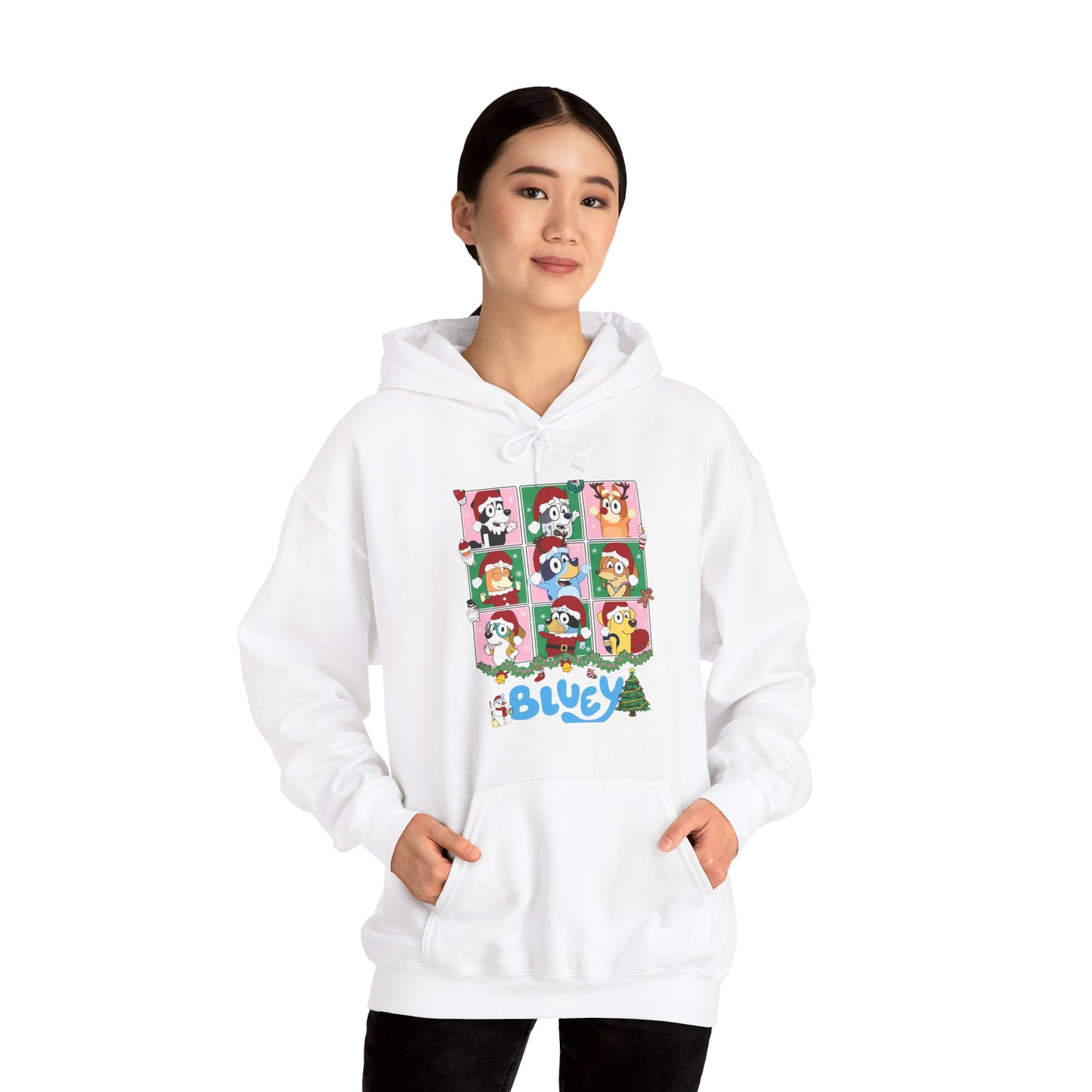 Princess Grace Festive Bluey Unisex Heavy Blend™ Hooded Sweatshirt