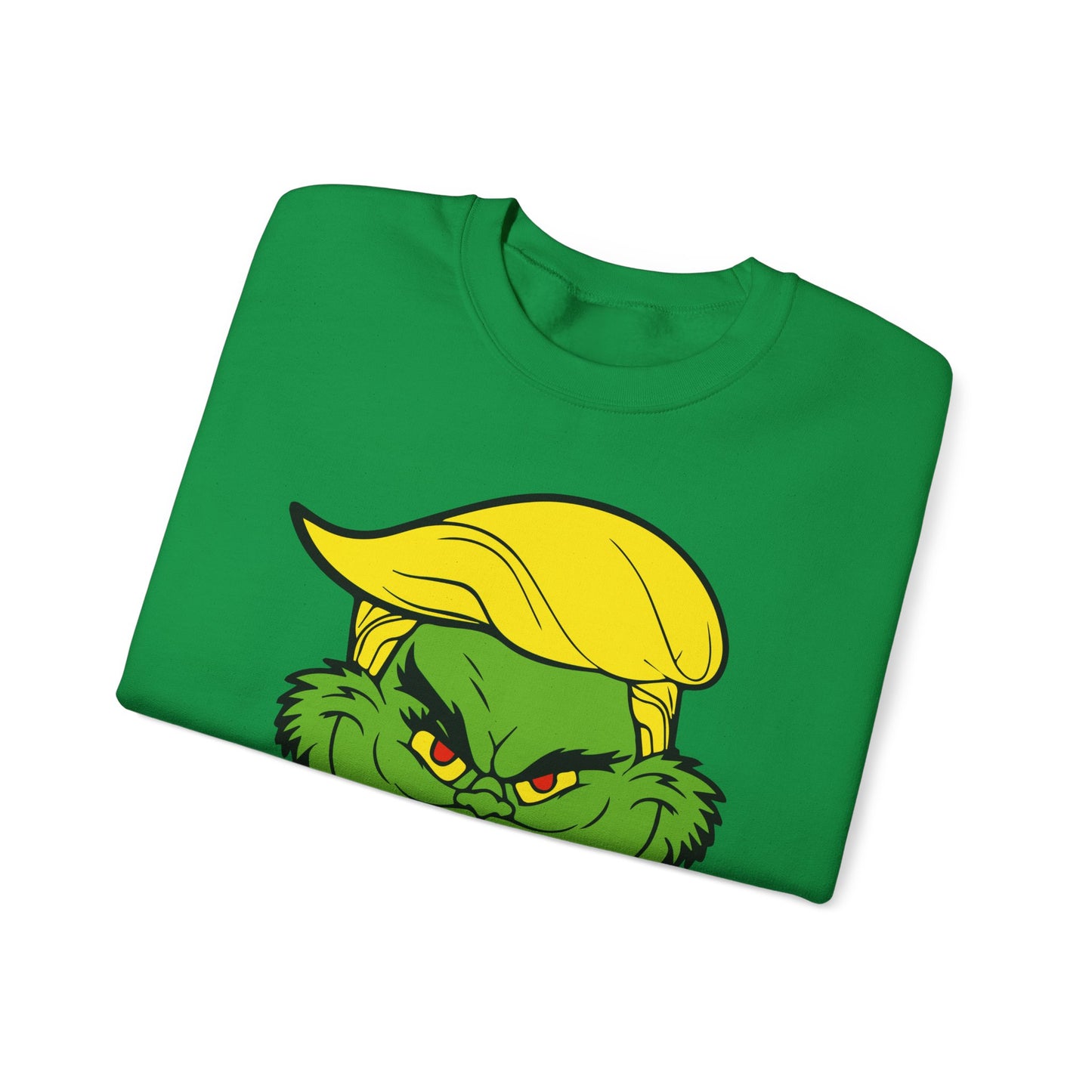 Funny Grinch Christmas Sweatshirt - Unisex Heavy Blend™ Crewneck with "Make Christmas Great Again" Design