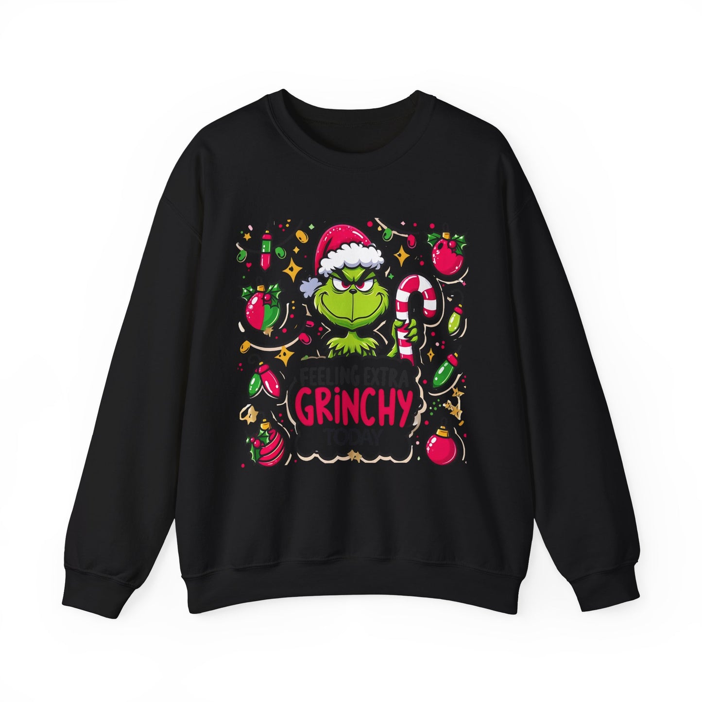 Princess Grace Feeling Extra Grinchy Crewneck Sweatshirt  Merry Holiday Humor Sweater