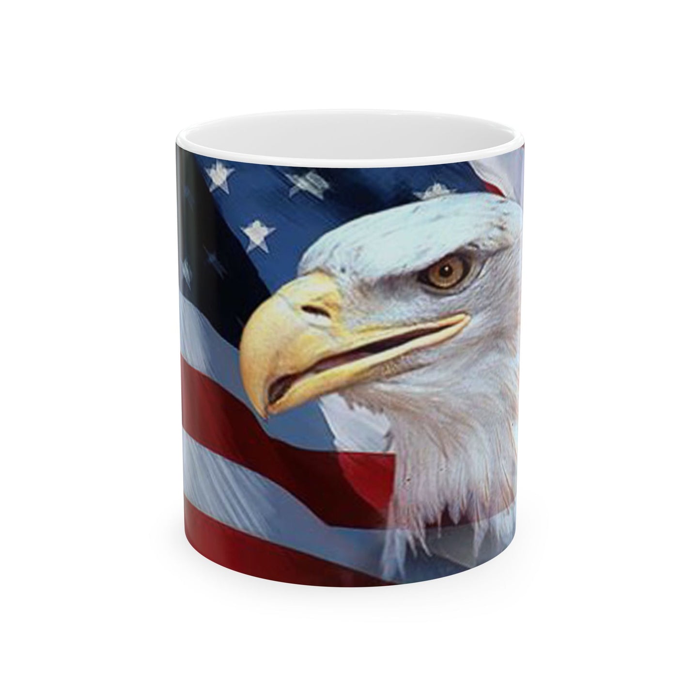 Princess Grace Patriotic Eagle Ceramic Mug 11oz & 15oz Perfect for Memorial Day, Fourth of July, Father's Day, Gifts for Veterans