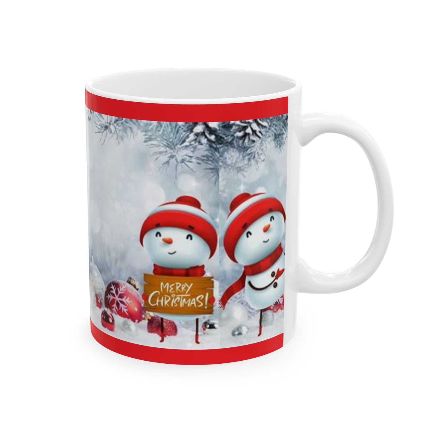 Princess Grace Festive Snowman Ceramic Mug - 11oz & 15oz - Perfect Christmas Gift