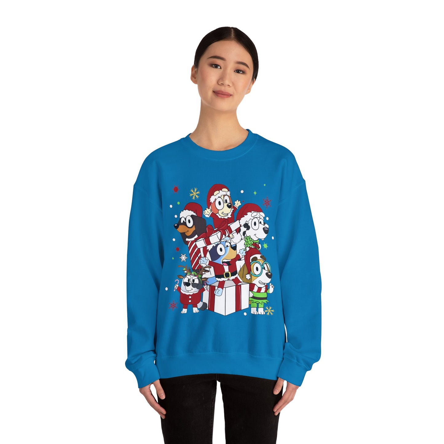 Princess Grace Festive Pet Friends Sweatshirt | Holiday Crewneck for Animal Lovers