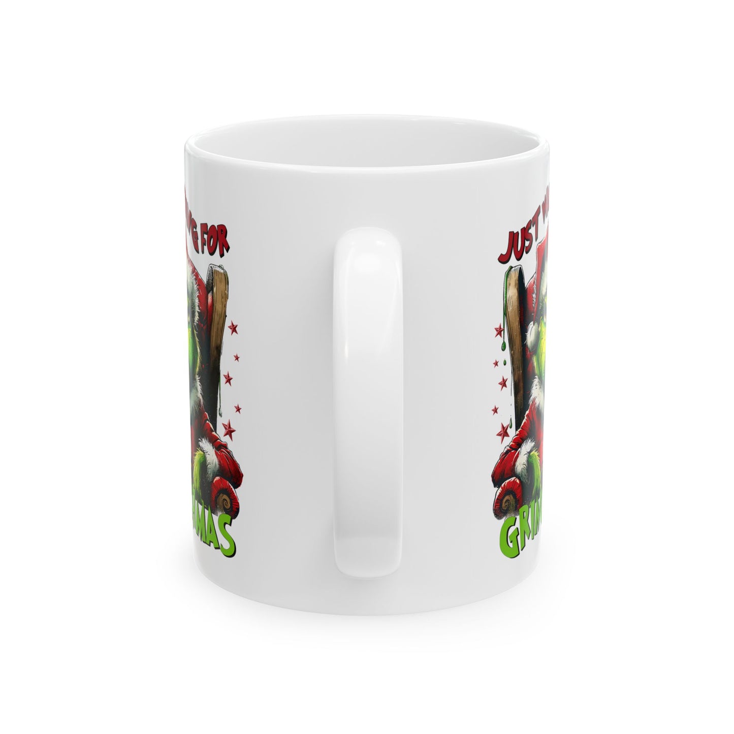 Princess Grace Grinch Christmas Mug - Just Waiting for Grinchmas - 11oz & 15oz