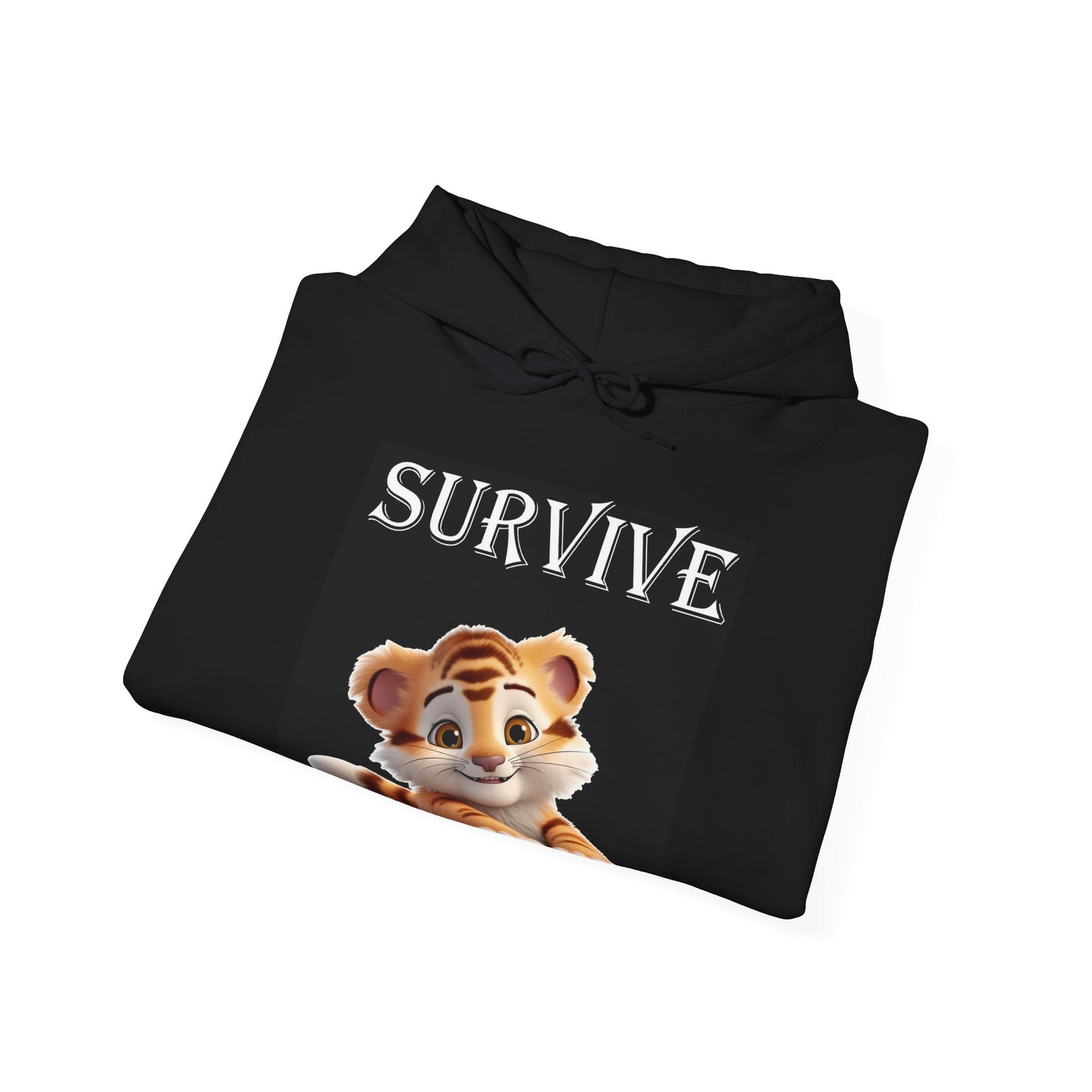 Princess Grace  Survive Tiger Hoodie - Unisex Heavy Blend™ Sweatshirt for Animal Lovers