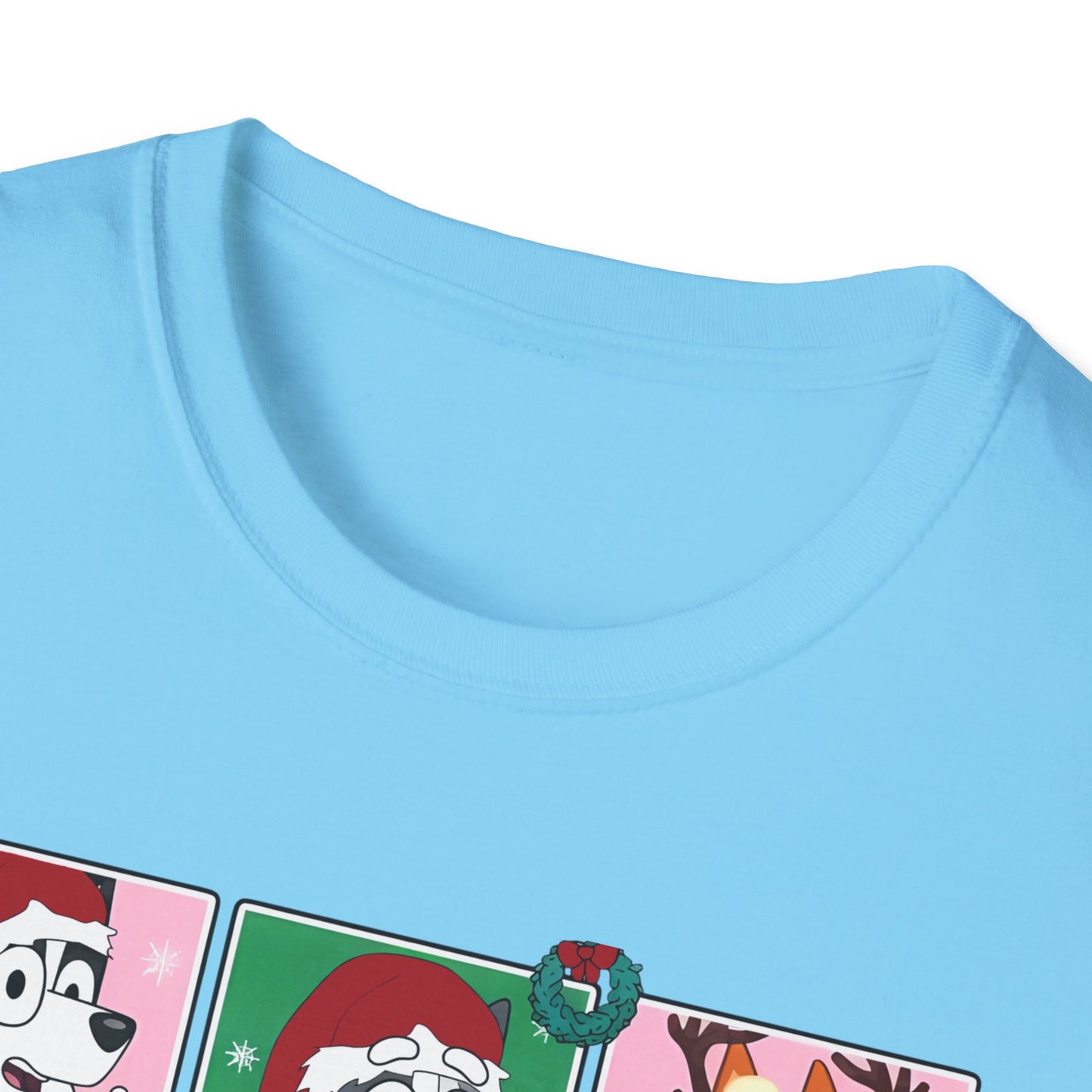 Princess Grace Festive Bluey Graphic T-Shirt | Unisex Softstyle Christmas Tee