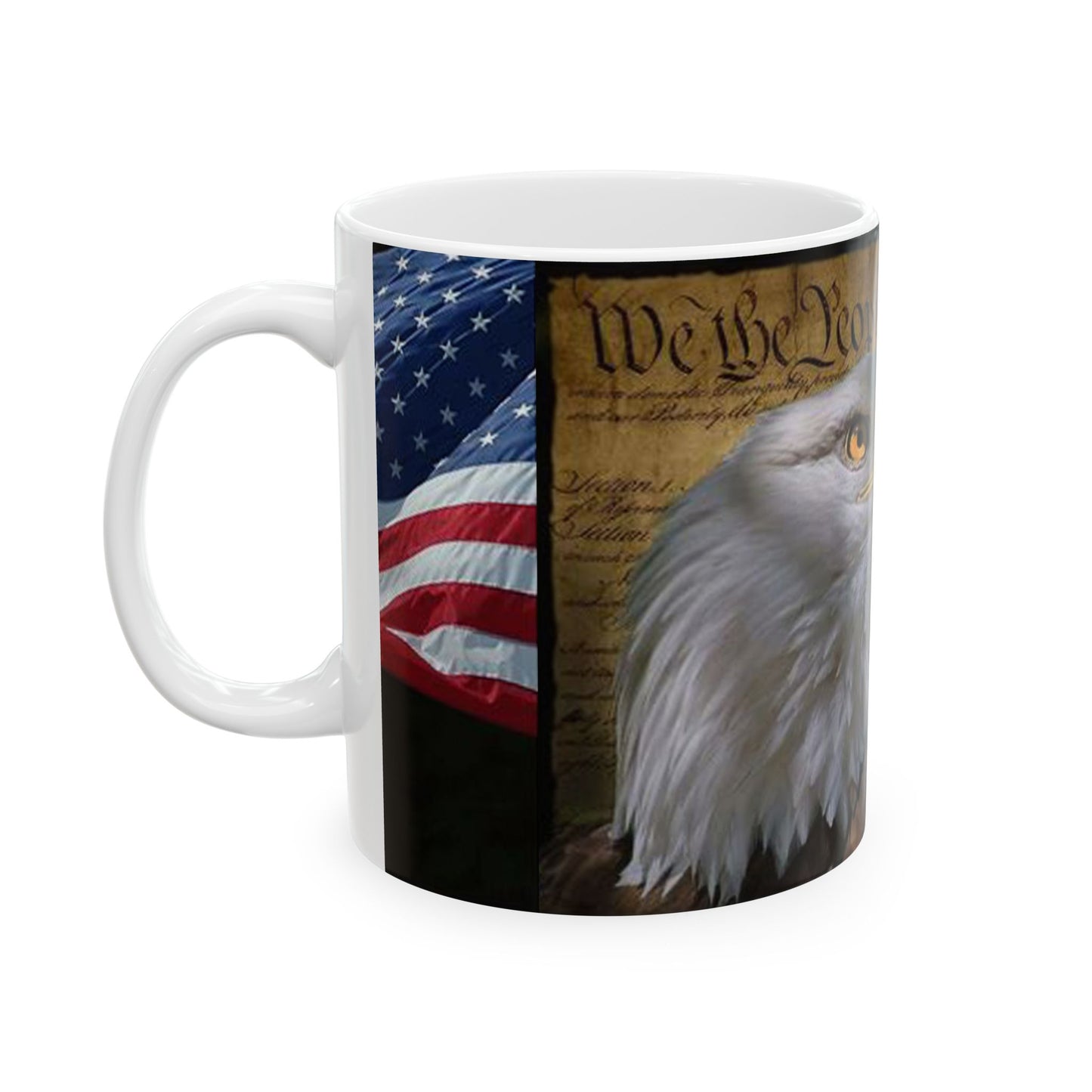 Princess Grace Patriotic Eagle Ceramic Mug Perfect for Independence Day, Gift for Veterans, American Pride, 4th of July