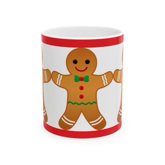 Princess Grace Gingerbread Man Ceramic Mug - Festive Holiday Coffee Cup