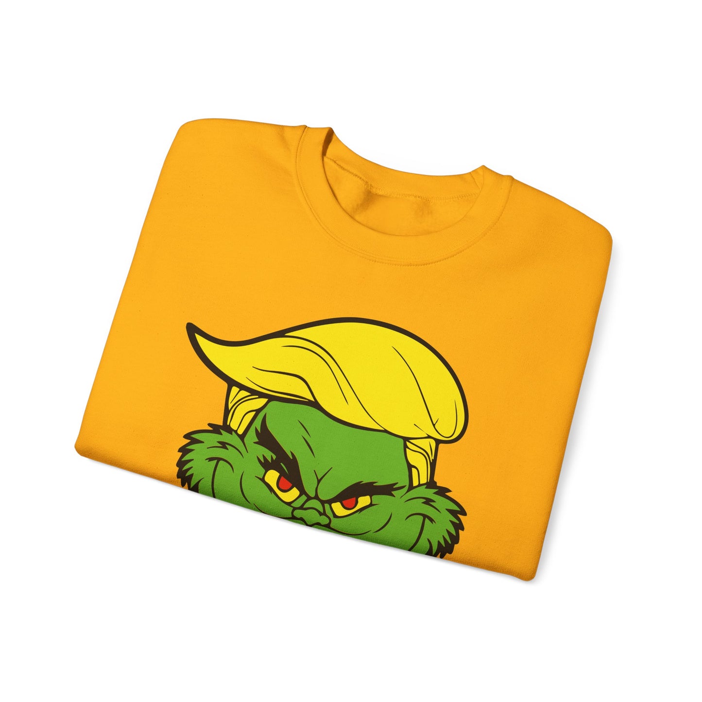 Funny Grinch Christmas Sweatshirt - Unisex Heavy Blend™ Crewneck with "Make Christmas Great Again" Design