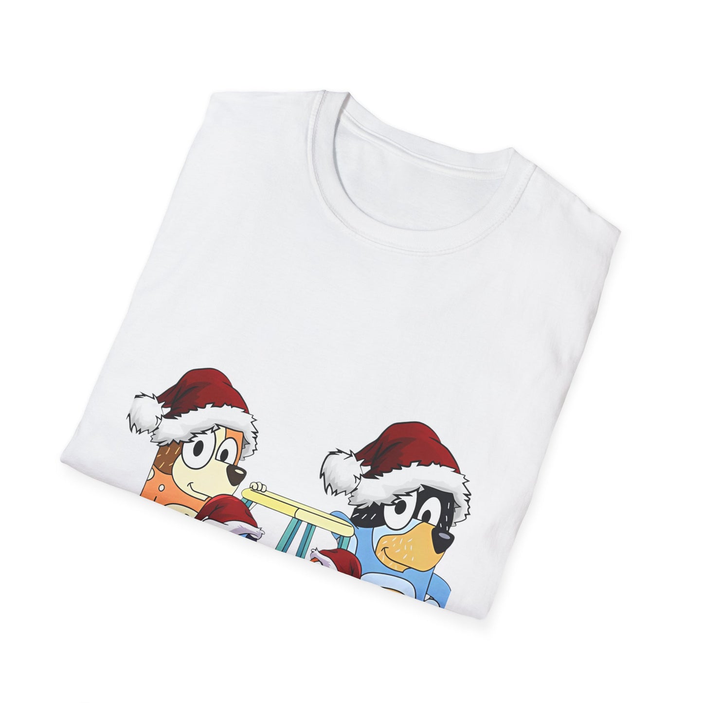 Festive Family Cartoon T-Shirt - Green Christmas Design