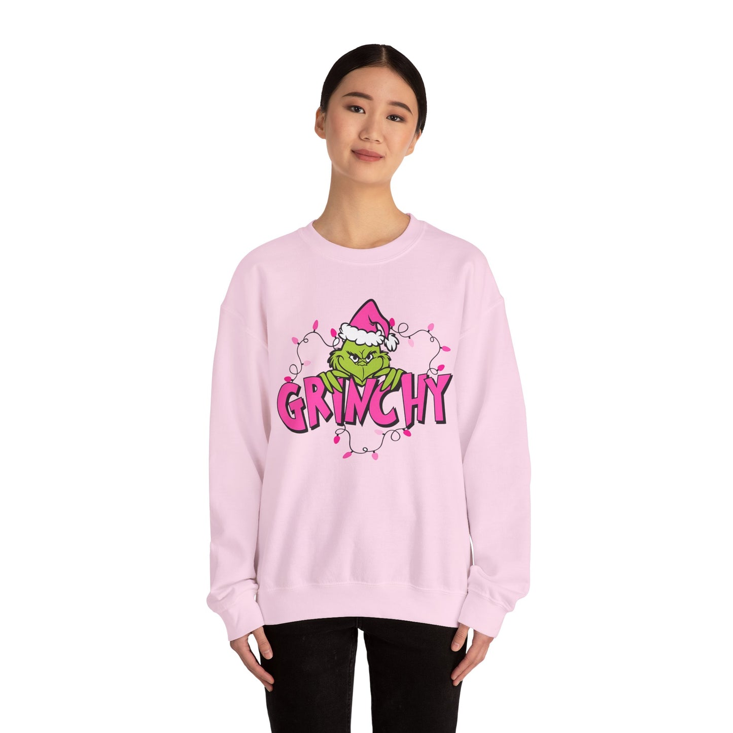 Princess Grace Grinchy Christmas Crewneck Sweatshirt - Unisex Heavy Blend™ Holiday Apparel