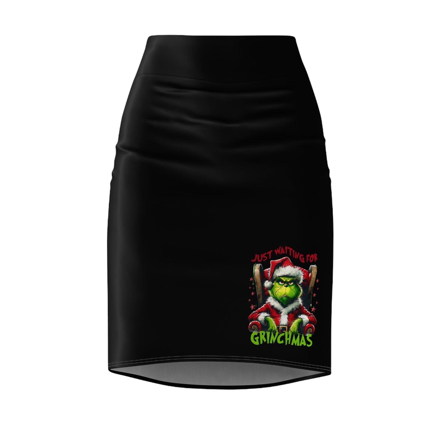 Grinchmas Women's Pencil Skirt - Festive Holiday Fashion