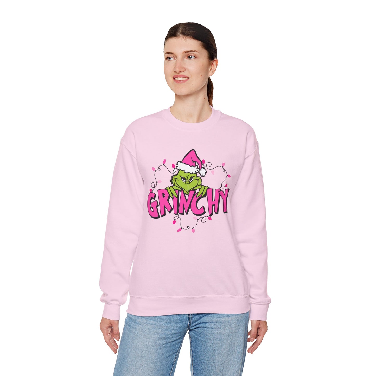 Princess Grace Grinchy Christmas Crewneck Sweatshirt - Unisex Heavy Blend™ Holiday Apparel