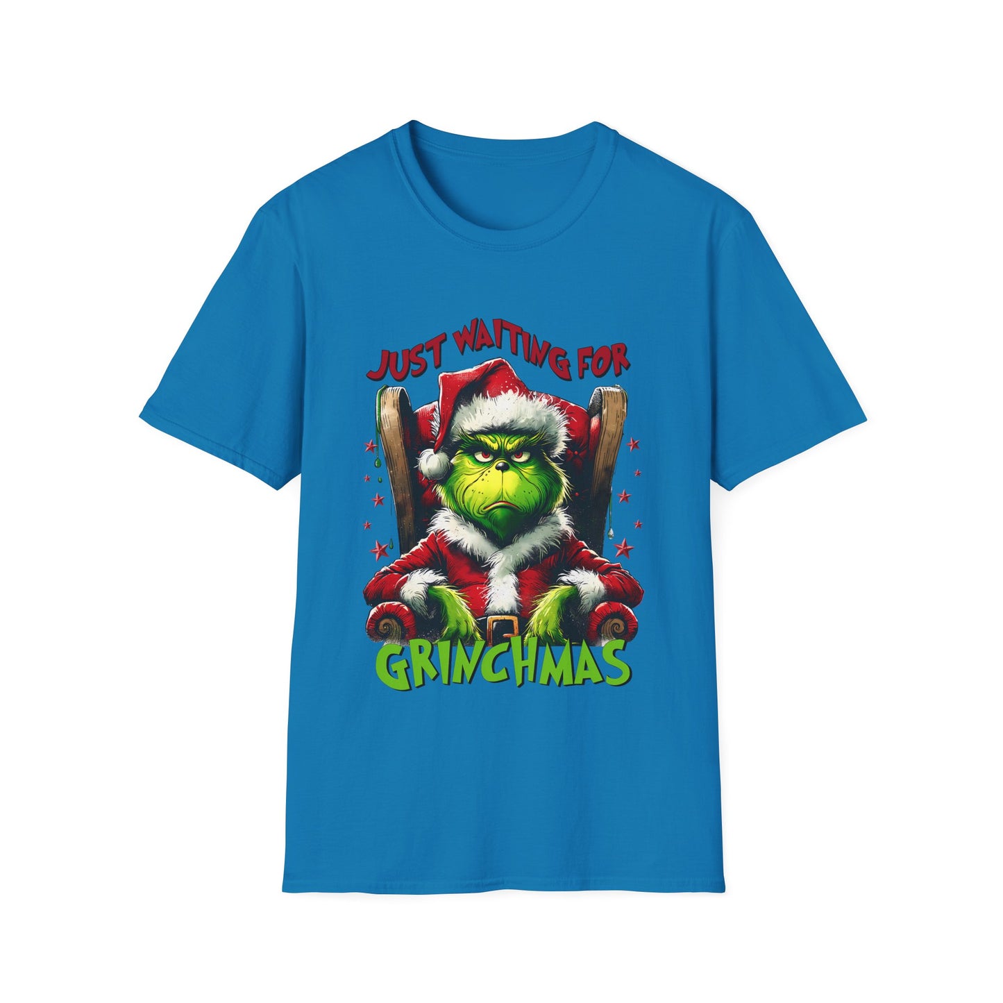 Grinch Waiting for Christmas Unisex T-Shirt - Festive Holiday Apparel