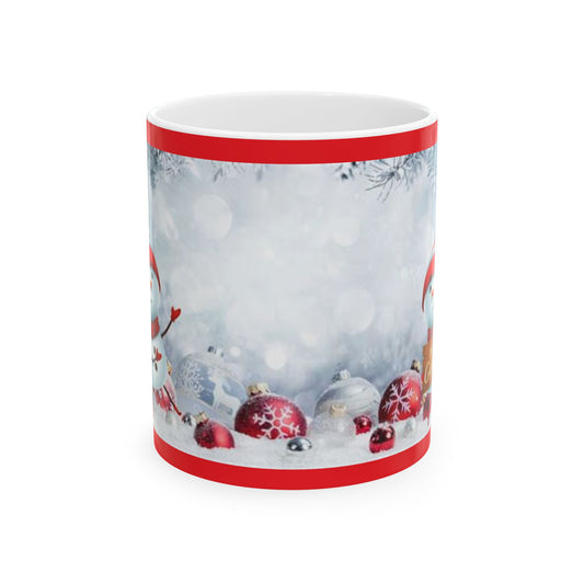 Princess Grace Festive Snowman Ceramic Mug - 11oz & 15oz - Perfect Christmas Gift