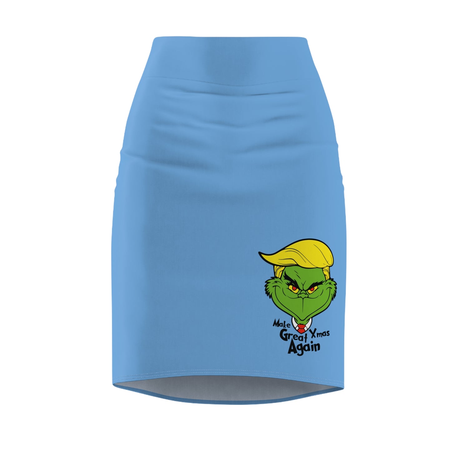 Funny Grinch Christmas Pencil Skirt - Make Great Xmas Again