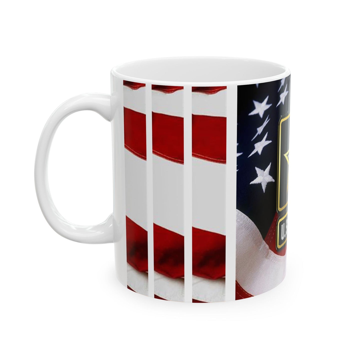 Princess Grace Patriotic U.S. Army Ceramic Mug | Military Gift, Coffee Lover's Dream, Veterans Day, Independence Day, Army Pride