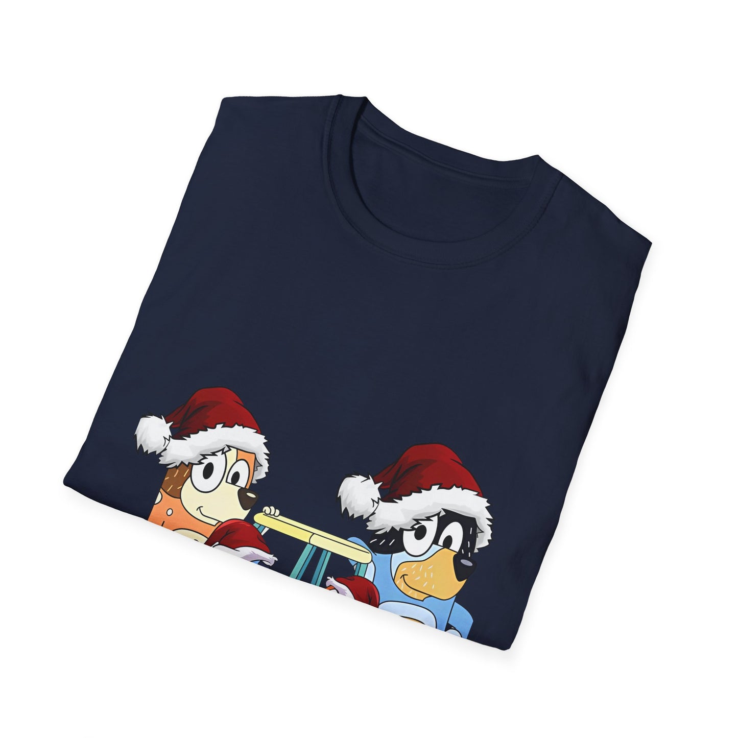 Festive Family Cartoon T-Shirt - Green Christmas Design