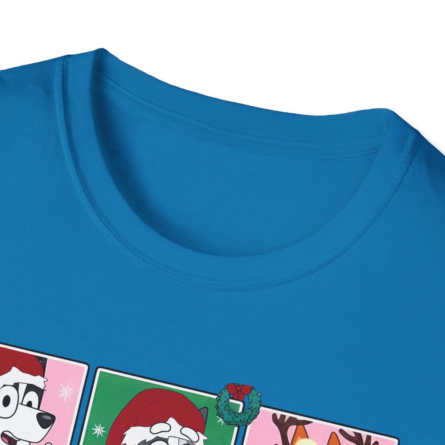 Princess Grace Festive Bluey Graphic T-Shirt | Unisex Softstyle Christmas Tee