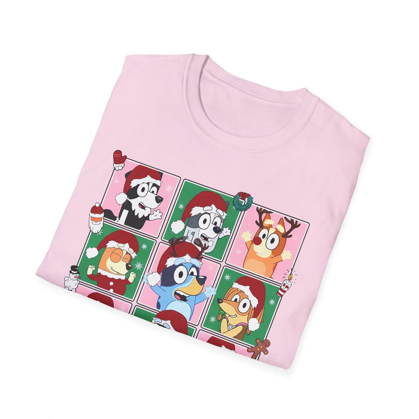 Princess Grace Festive Bluey Graphic T-Shirt | Unisex Softstyle Christmas Tee