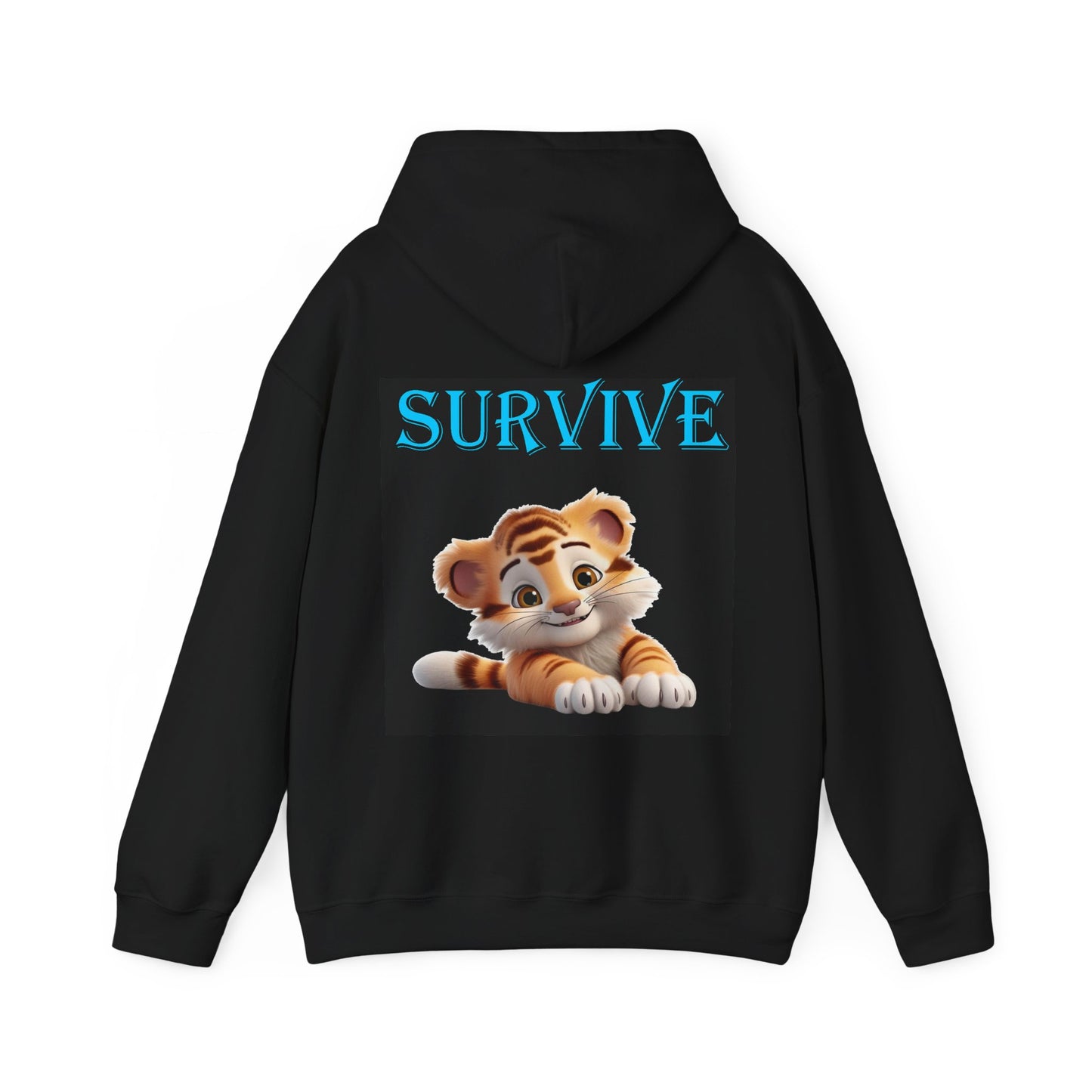 Princess Grace  Survive Plush Tiger Unisex Hoodie  Cute Animal Lover Sweatshirt for Cozy Comfort