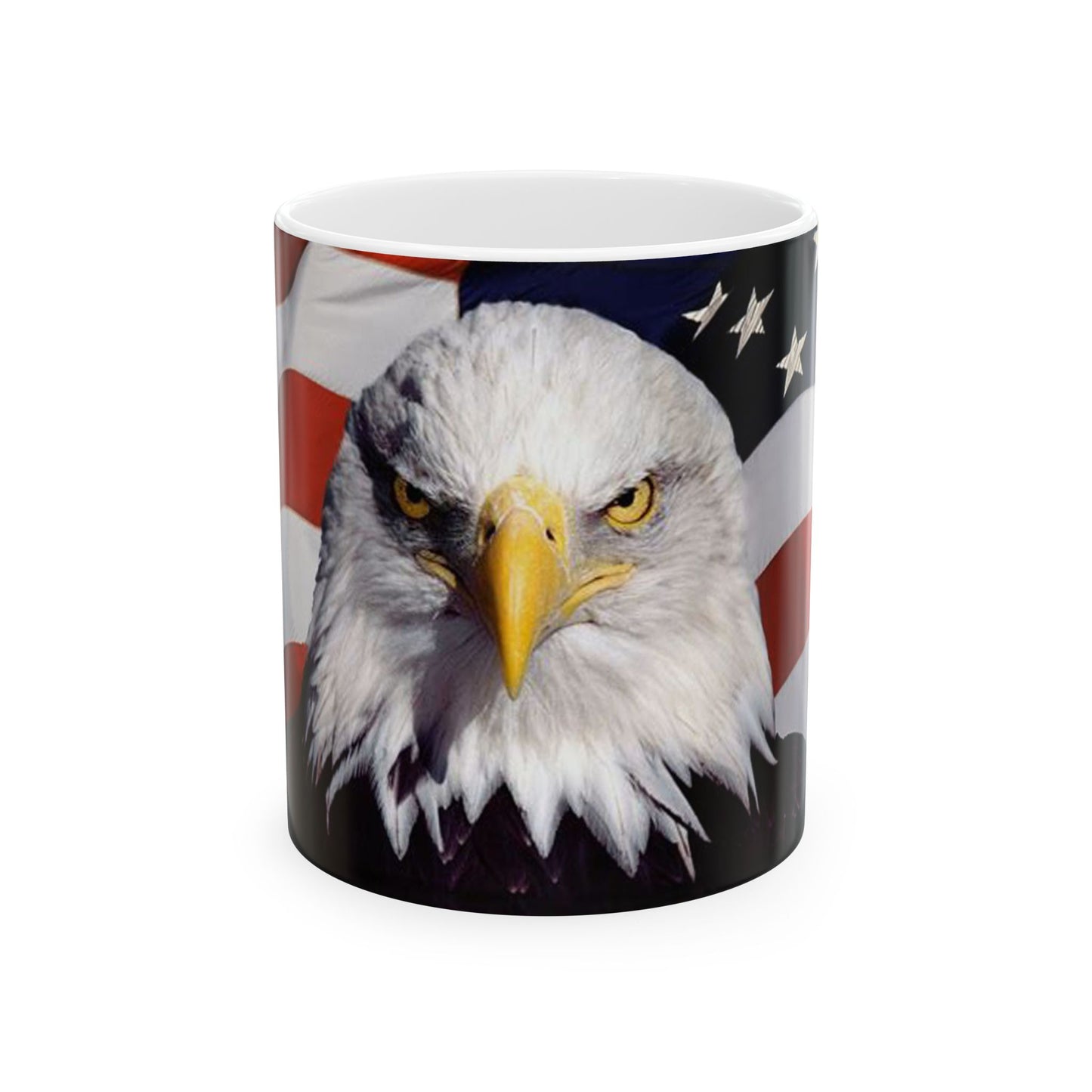 Princess Grace Patriotic Eagle Ceramic Mug, Perfect for Father's Day, Independence Day, Home Office Decor, Gift for Veterans, USA Lover