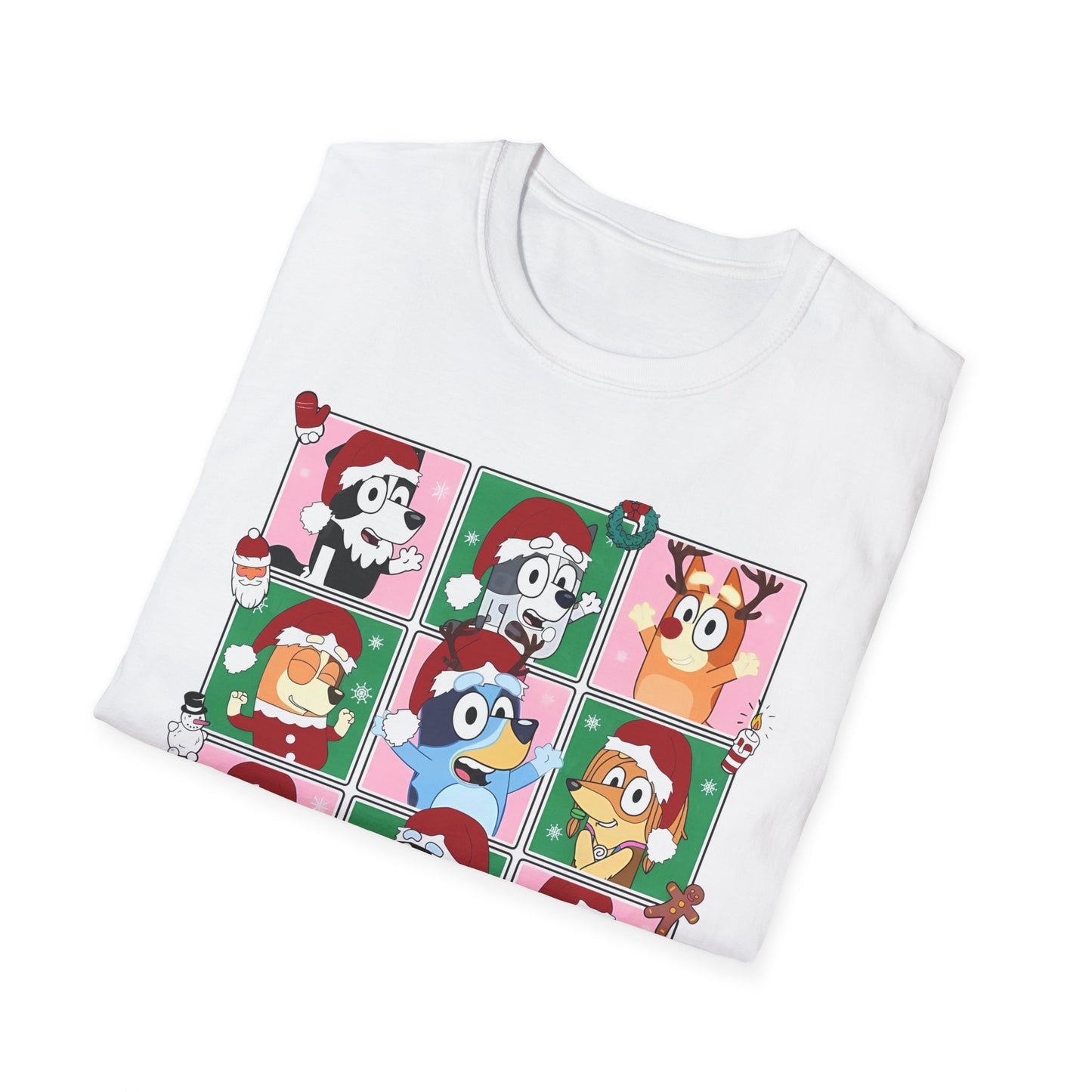 Princess Grace Festive Bluey Graphic T-Shirt | Unisex Softstyle Christmas Tee