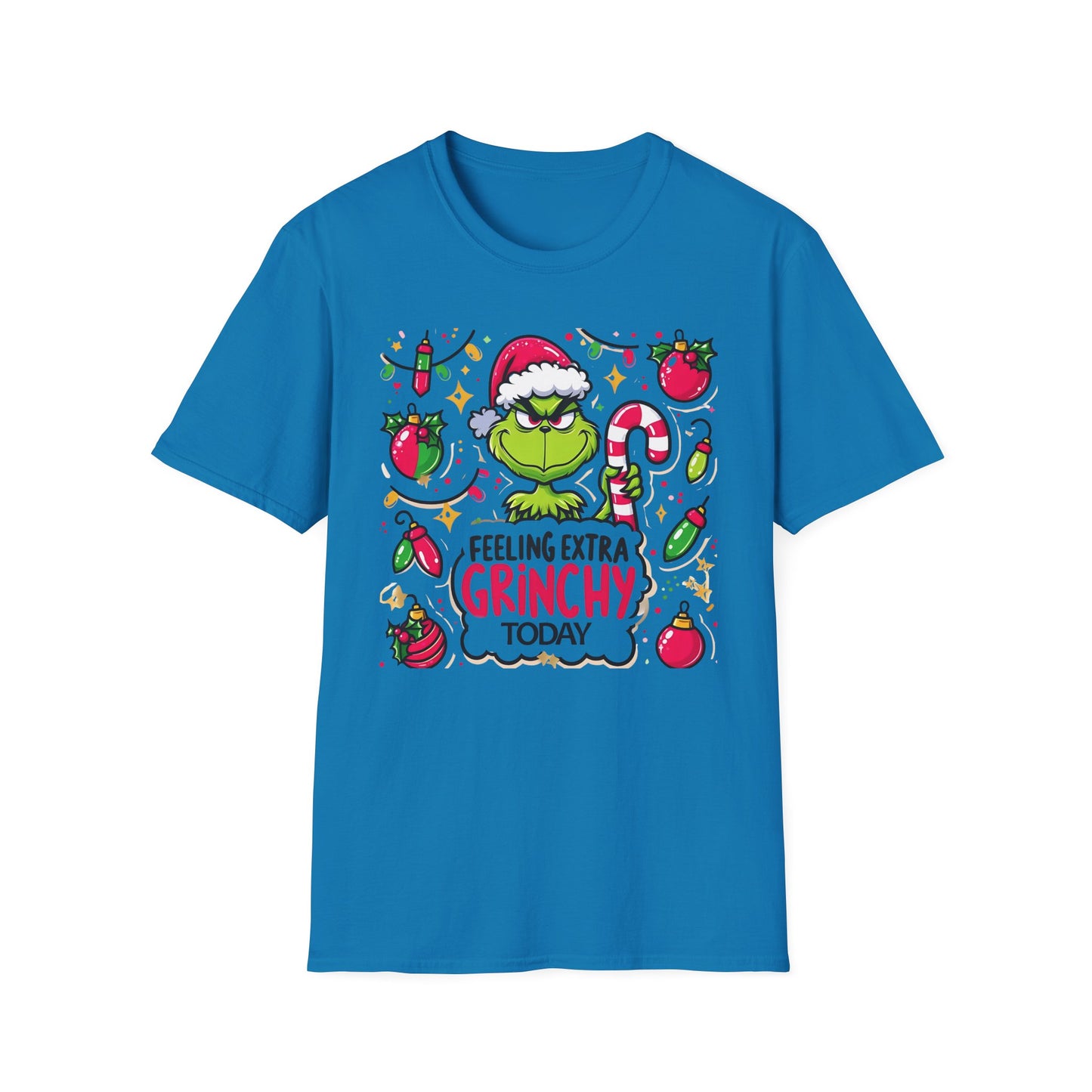 Princess Grace   Feeling Extra Grinchy Unisex Softstyle T-Shirt  Festive Holiday Tee