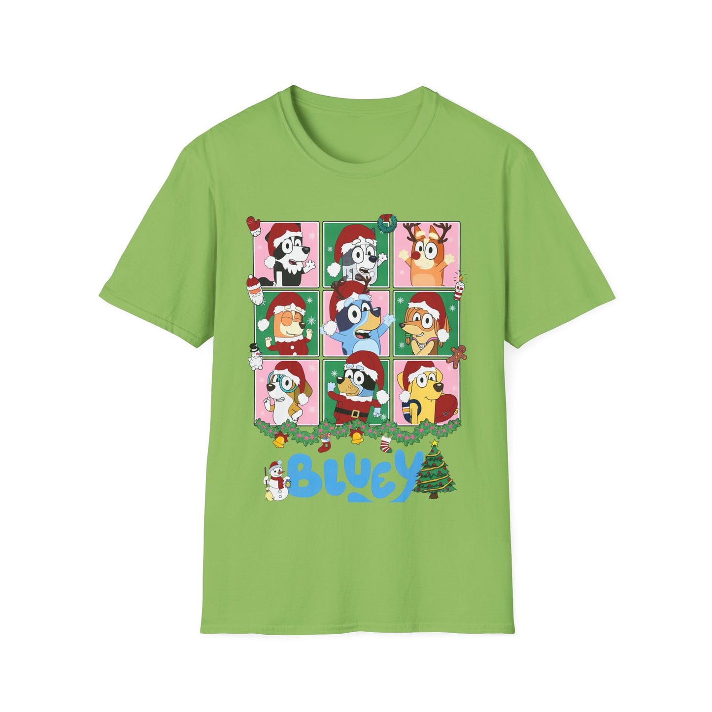 Princess Grace Festive Bluey Graphic T-Shirt | Unisex Softstyle Christmas Tee