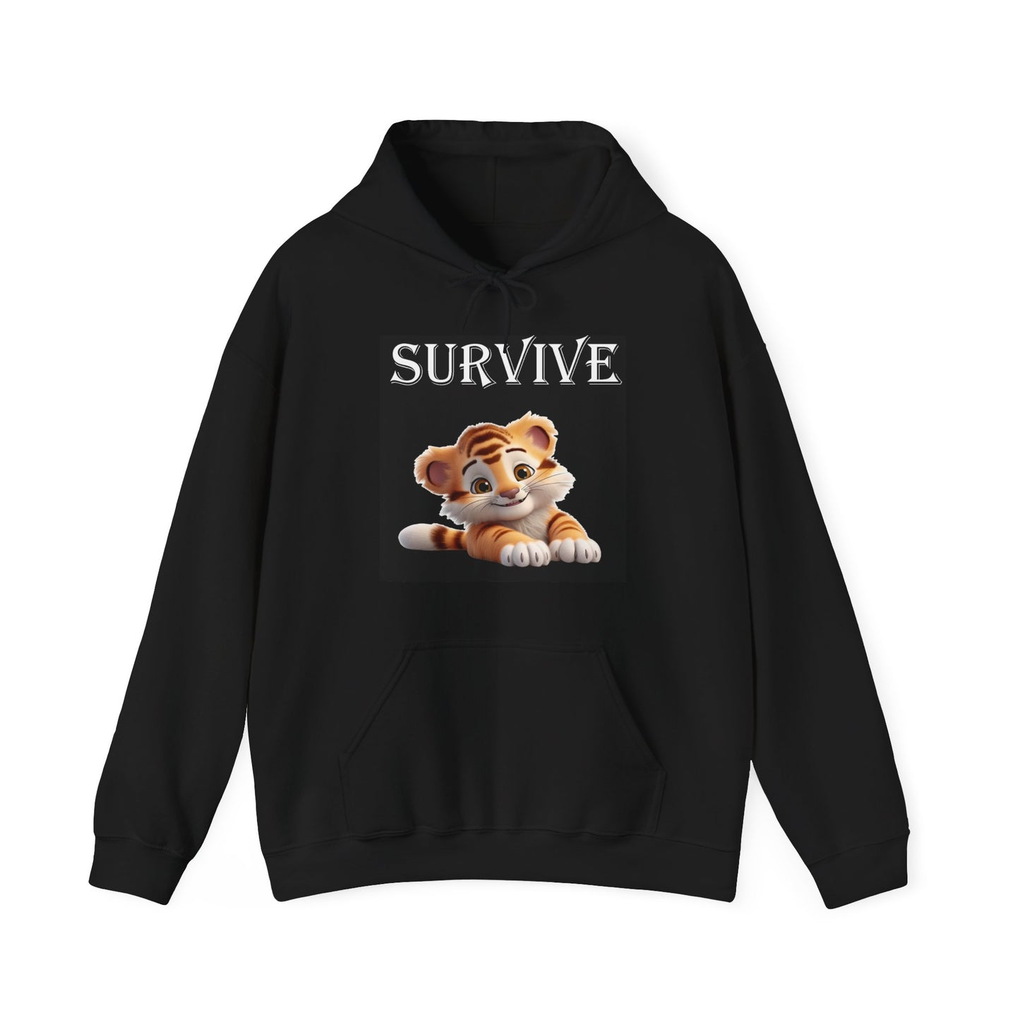 Princess Grace  Survive Tiger Hoodie - Unisex Heavy Blend™ Sweatshirt for Animal Lovers