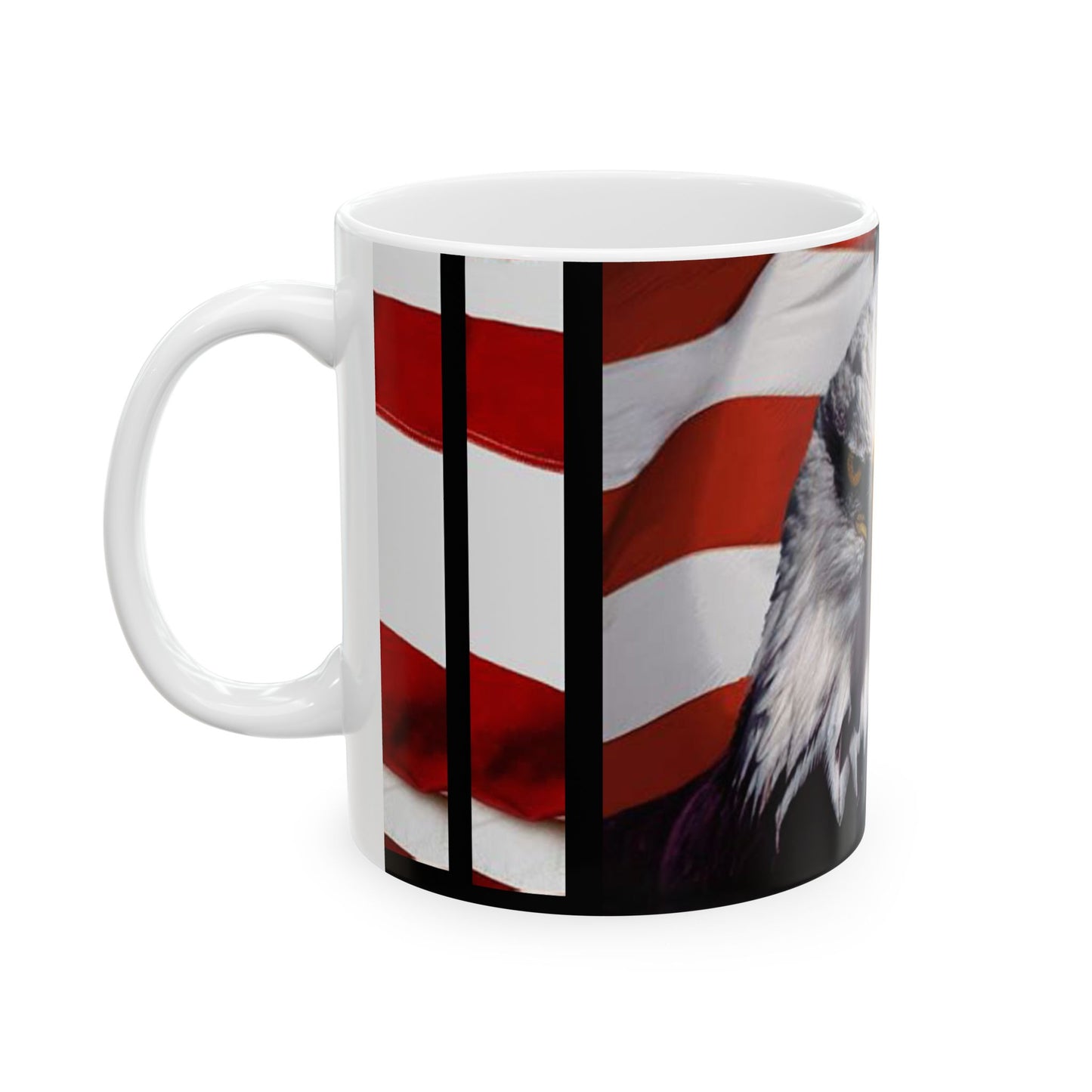 Princess Grace Patriotic Eagle Ceramic Mug, Perfect for Father's Day, Independence Day, Home Office Decor, Gift for Veterans, USA Lover