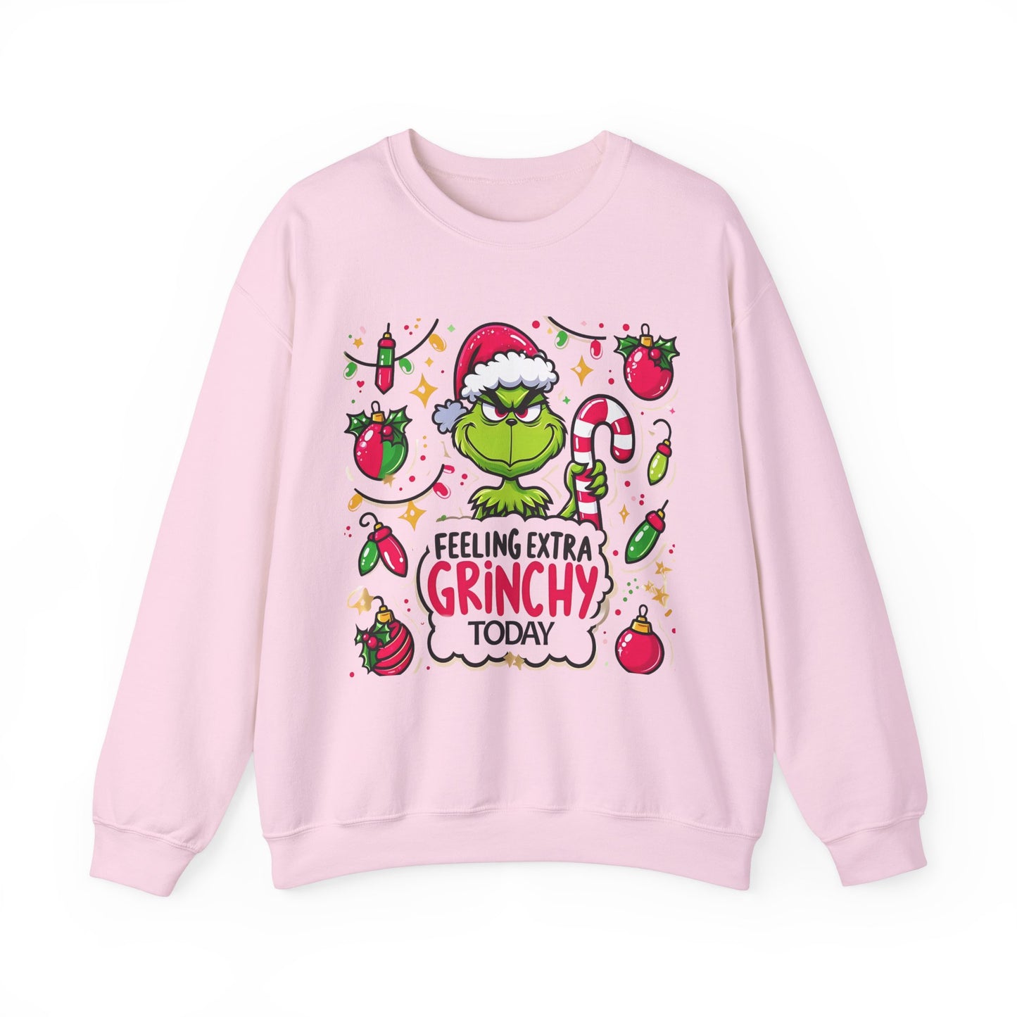 Princess Grace Feeling Extra Grinchy Crewneck Sweatshirt  Merry Holiday Humor Sweater