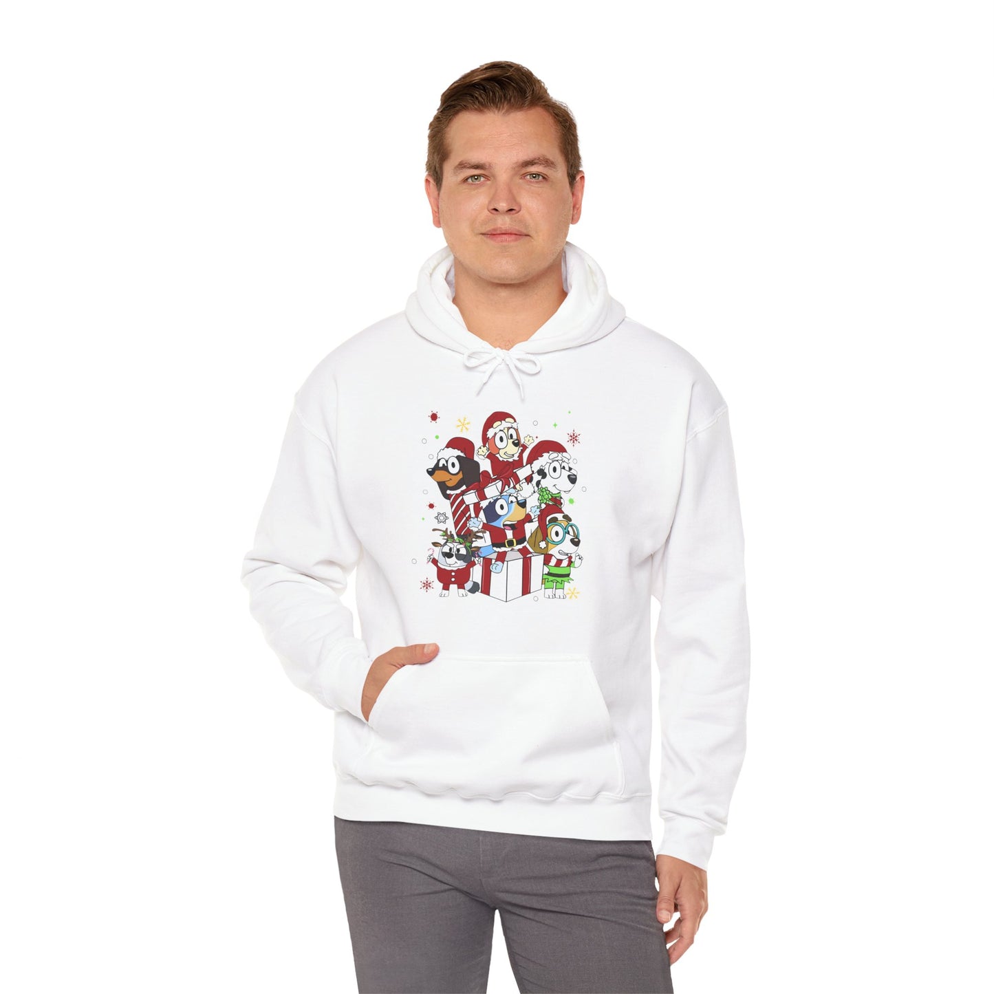 Princess Grace Festive Animal Friends Hoodie – Unisex Heavy Blend™ Sweatshirt for Holiday Cheer