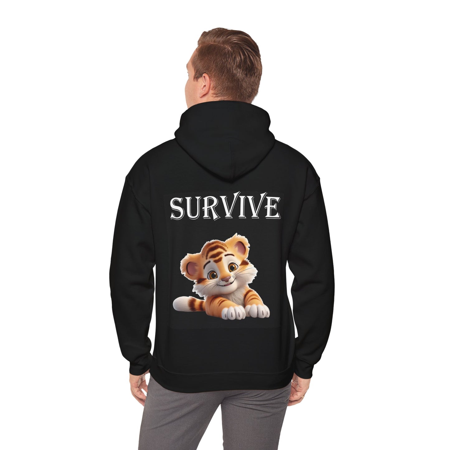 Princess Grace  Survive Tiger Hoodie - Unisex Heavy Blend™ Sweatshirt for Animal Lovers