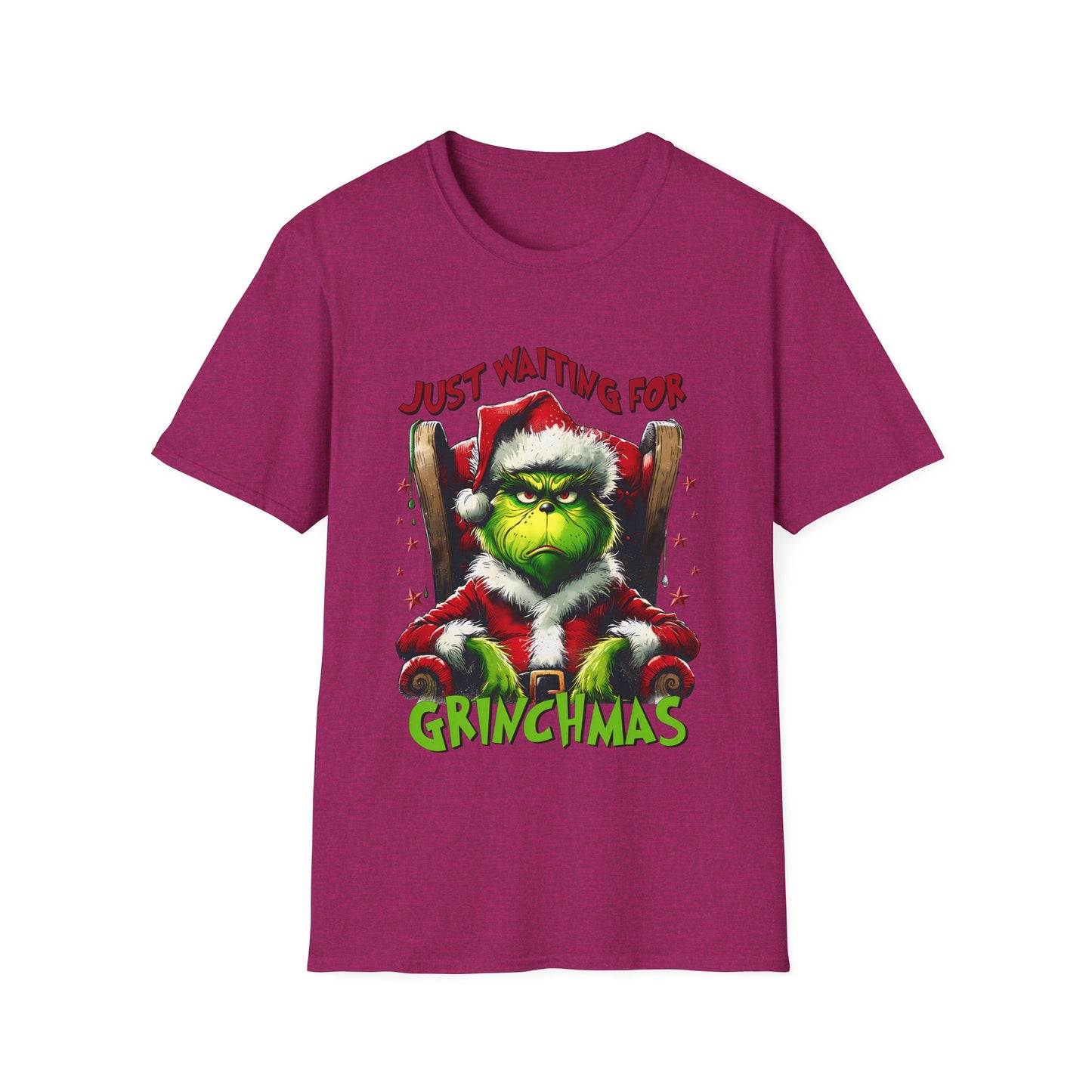 Grinch Waiting for Christmas Unisex T-Shirt - Festive Holiday Apparel