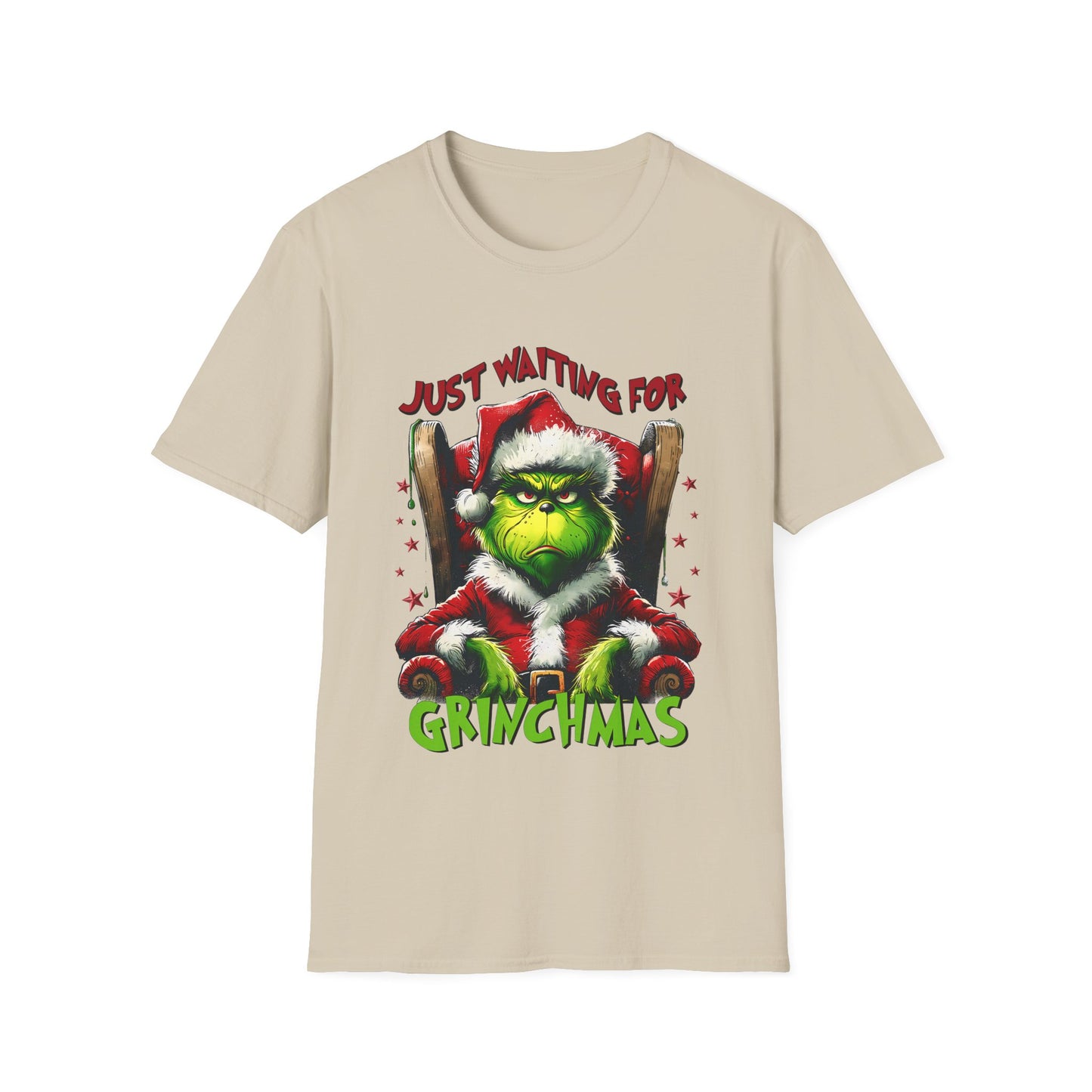 Grinch Waiting for Christmas Unisex T-Shirt - Festive Holiday Apparel