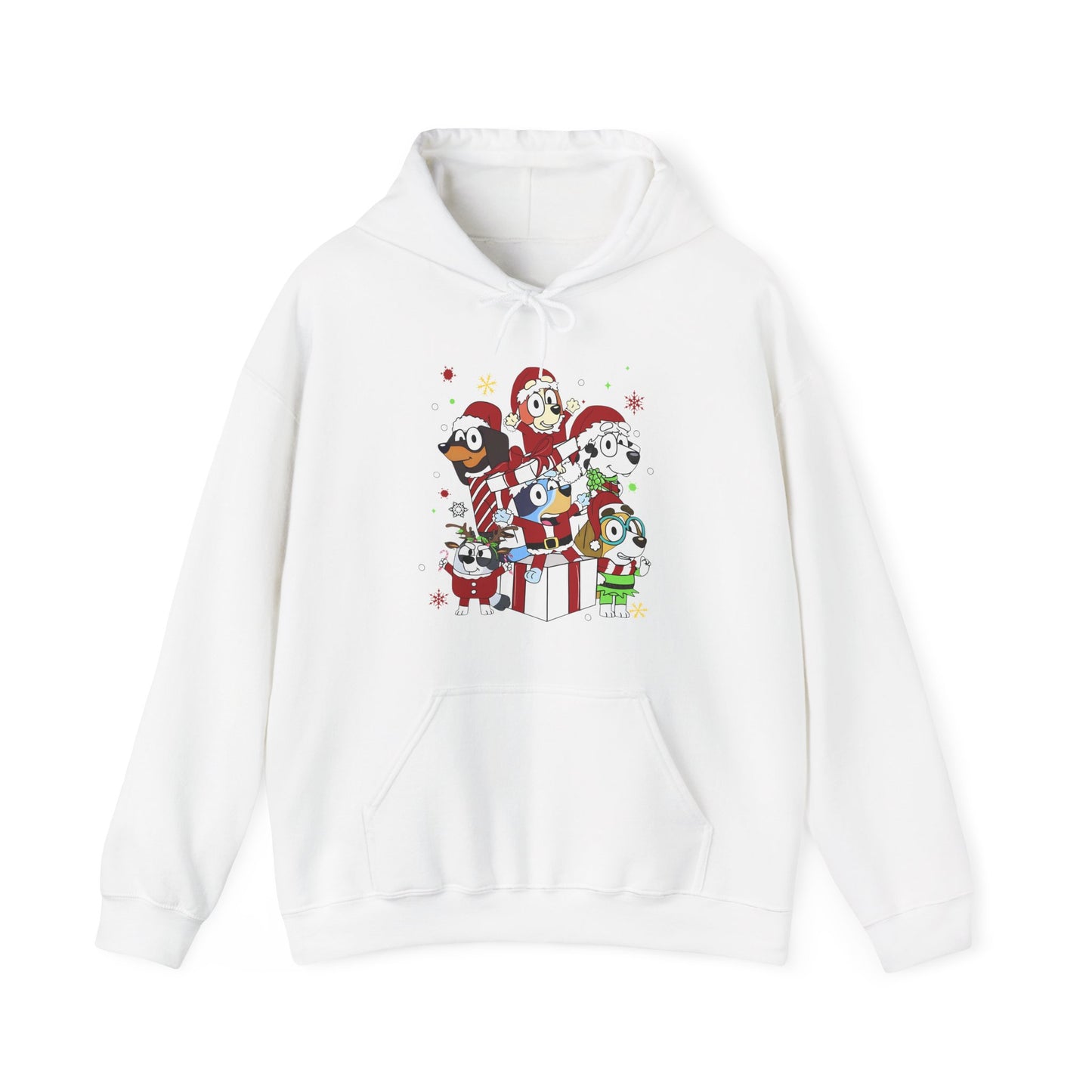 Princess Grace Festive Animal Friends Hoodie – Unisex Heavy Blend™ Sweatshirt for Holiday Cheer