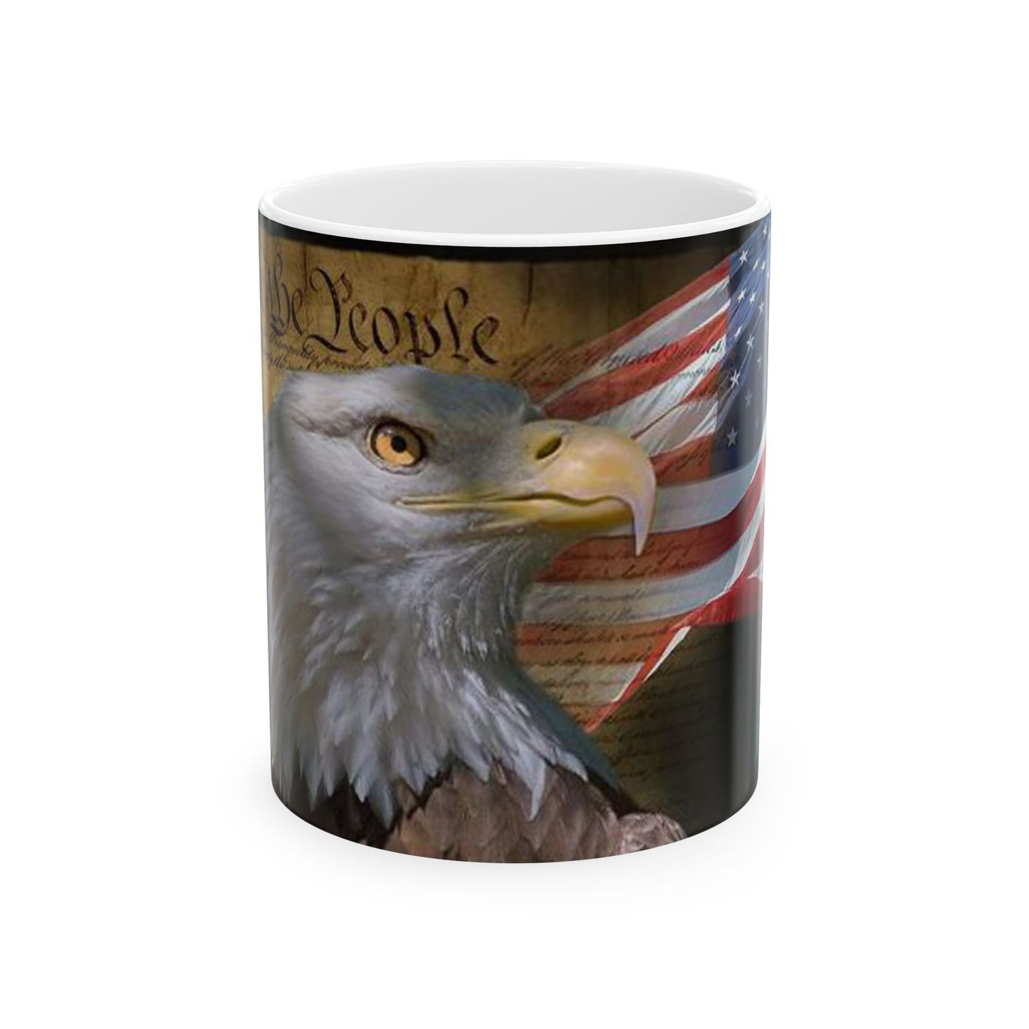 Princess Grace Patriotic Eagle Ceramic Mug Perfect for Independence Day, Gift for Veterans, American Pride, 4th of July