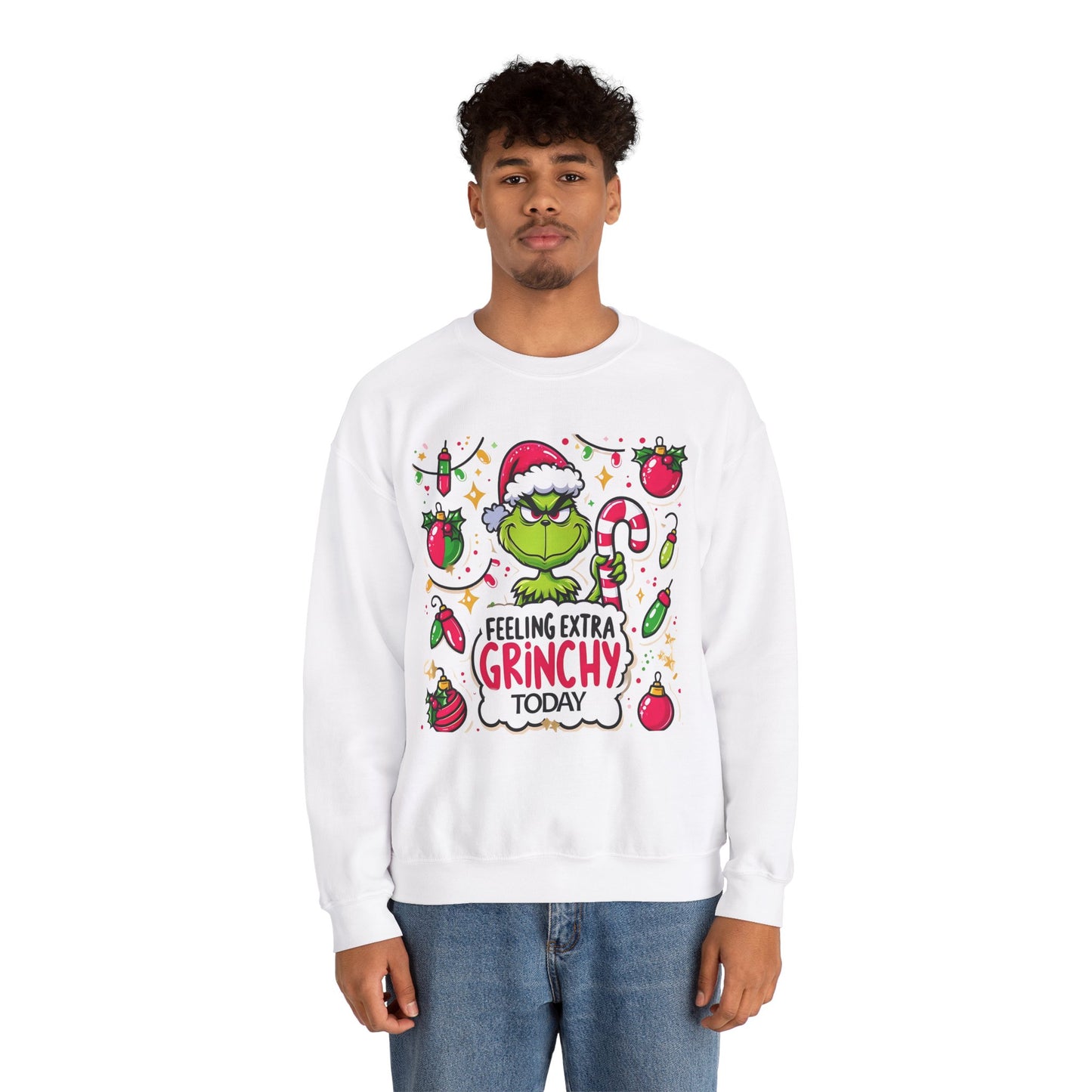 Princess Grace Feeling Extra Grinchy Crewneck Sweatshirt  Merry Holiday Humor Sweater