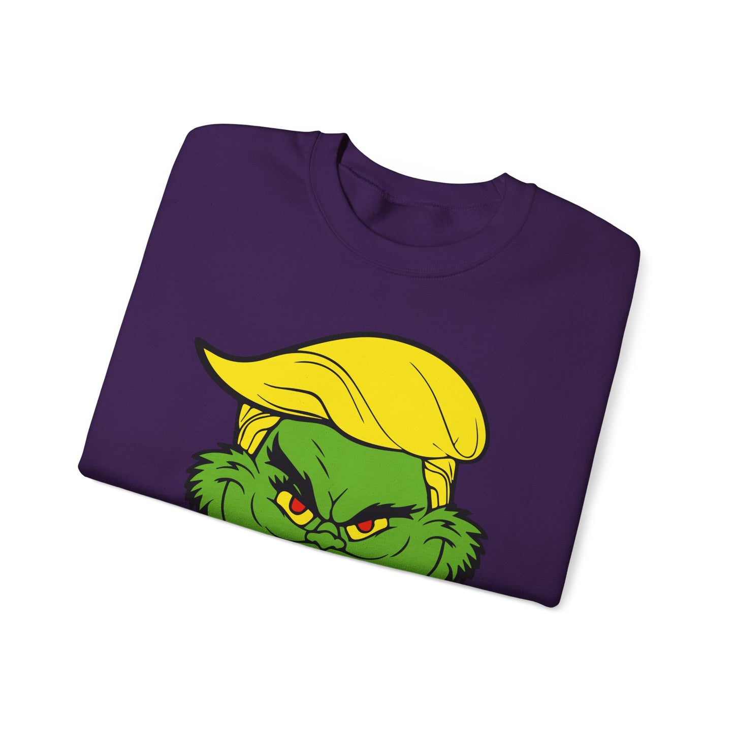 Funny Grinch Christmas Sweatshirt - Unisex Heavy Blend™ Crewneck with "Make Christmas Great Again" Design