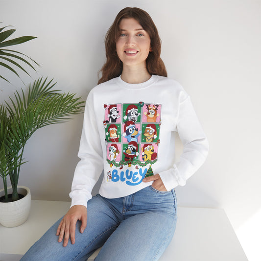 Princess Grace Festive Dog-Themed Crewneck Sweatshirt - Perfect Holiday Gift!