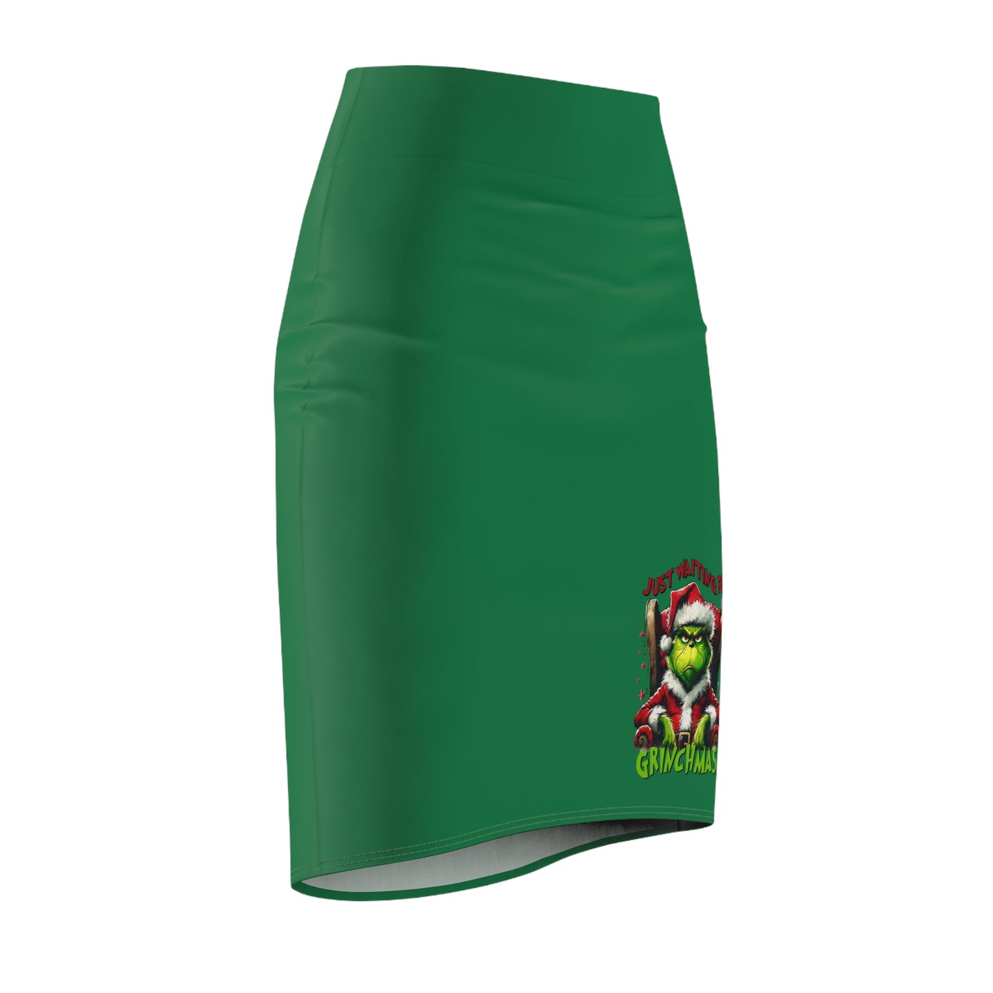 Festive Grinch Pencil Skirt for Christmas