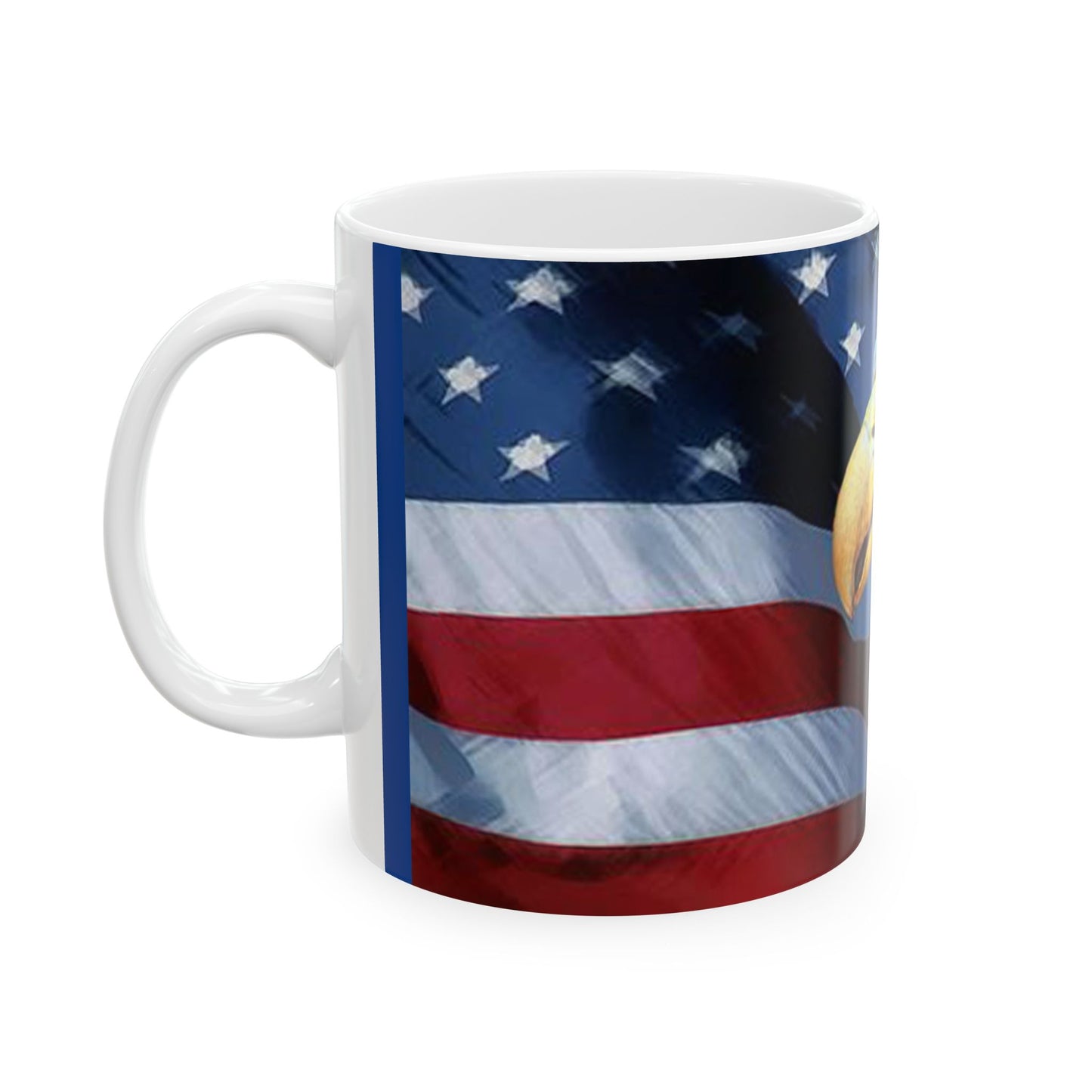 Princess Grace Patriotic Eagle Ceramic Mug 11oz & 15oz Perfect for Memorial Day, Fourth of July, Father's Day, Gifts for Veterans