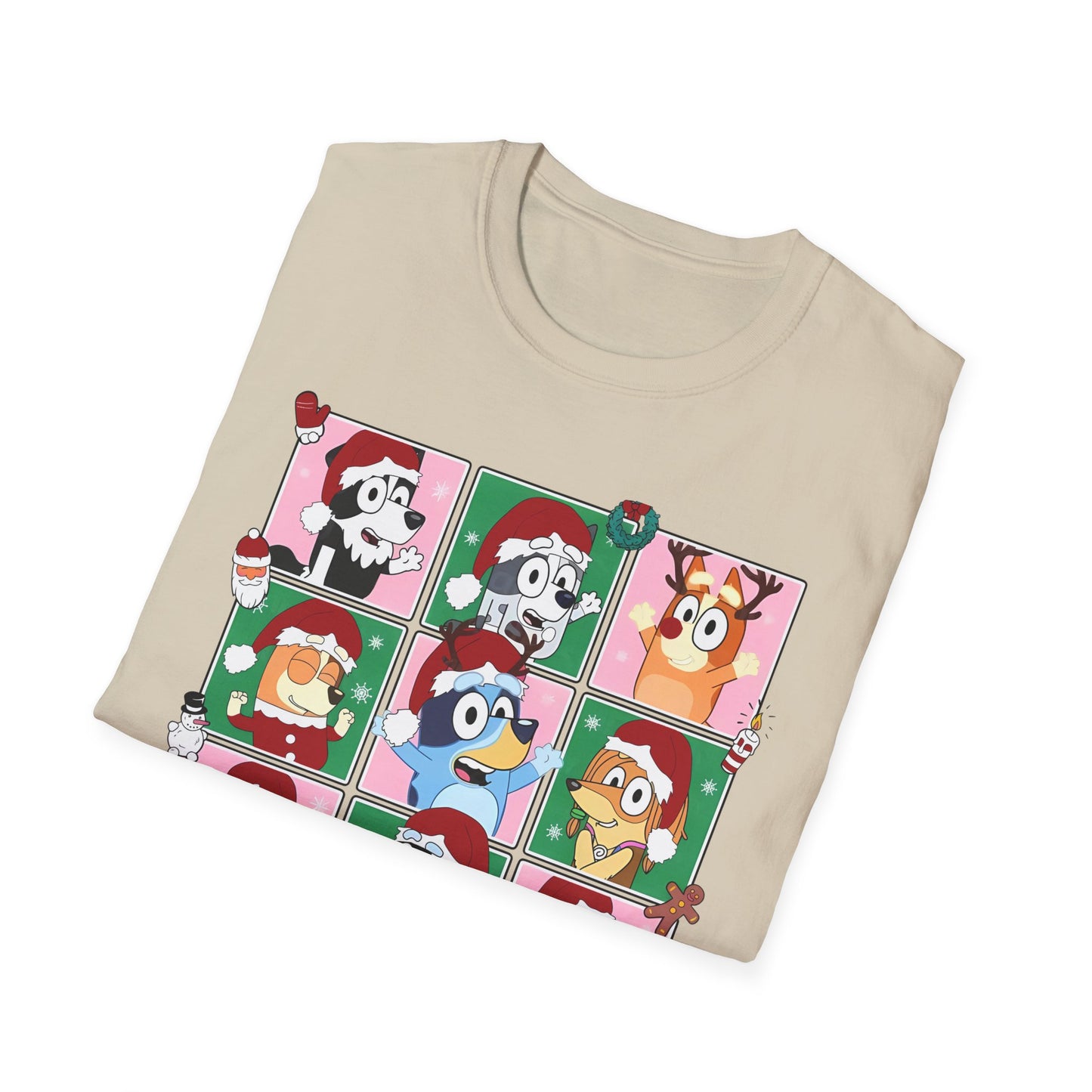 Princess Grace Festive Bluey Graphic T-Shirt | Unisex Softstyle Christmas Tee