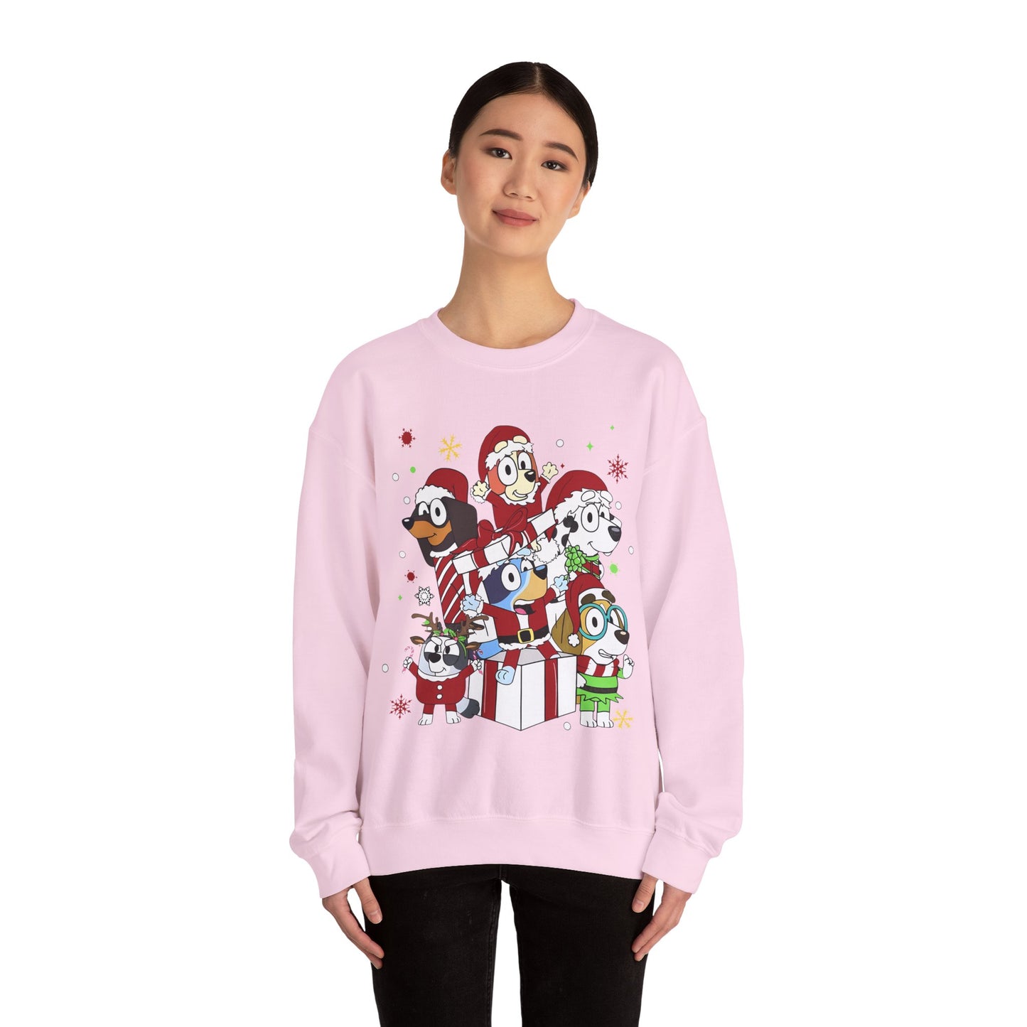 Princess Grace Festive Pet Friends Sweatshirt | Holiday Crewneck for Animal Lovers