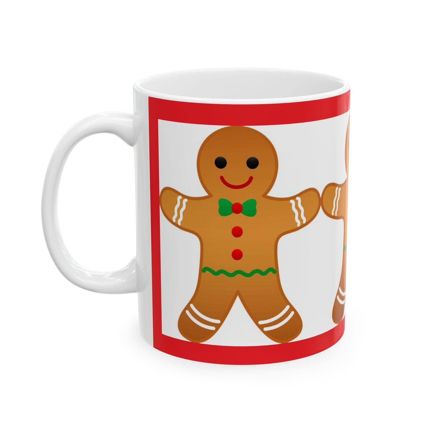 Princess Grace Gingerbread Man Ceramic Mug - Festive Holiday Coffee Cup