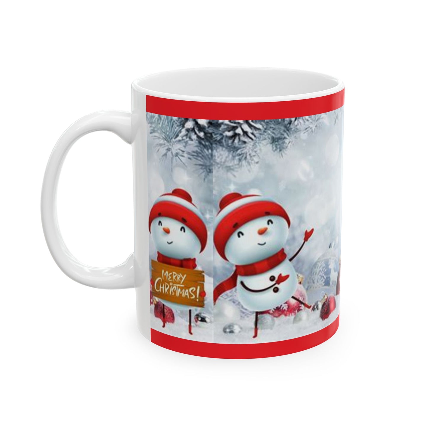 Princess Grace Festive Snowman Ceramic Mug - 11oz & 15oz - Perfect Christmas Gift