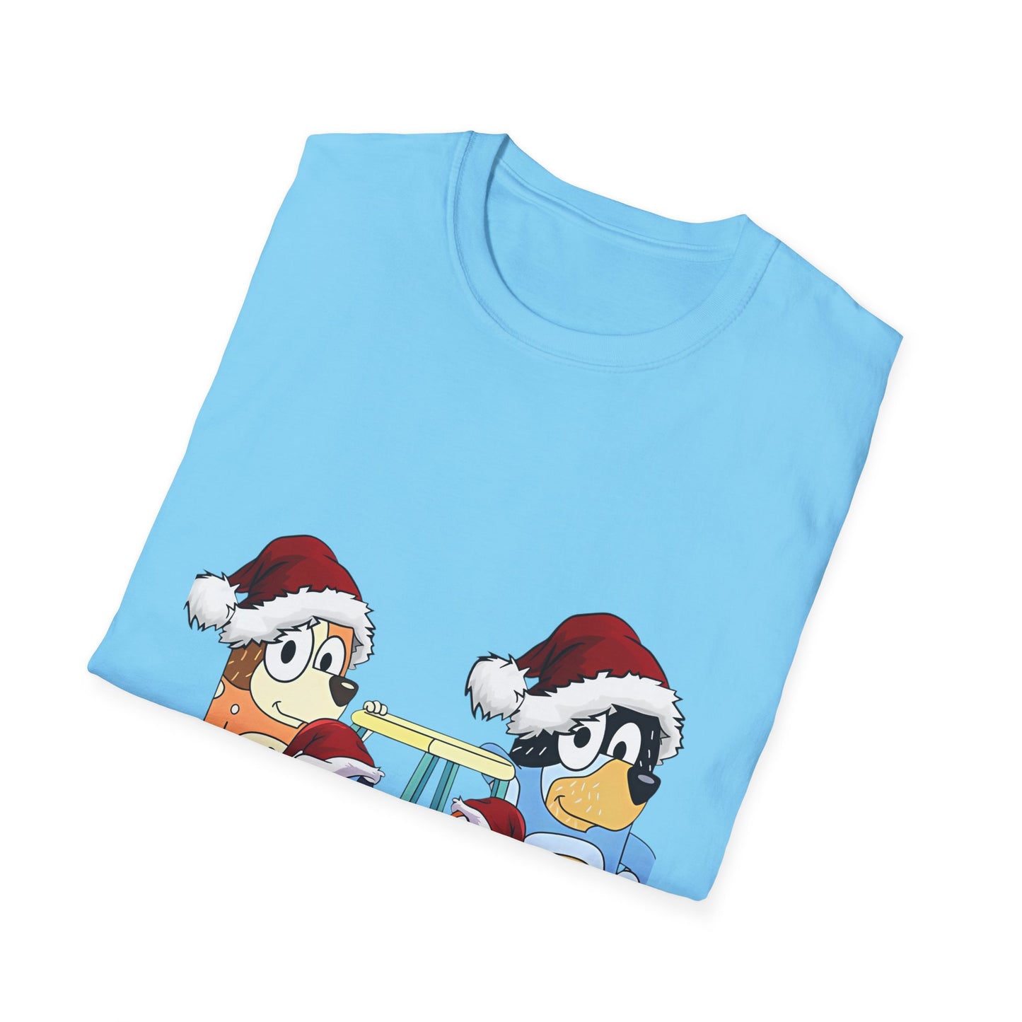 Festive Family Cartoon T-Shirt - Green Christmas Design